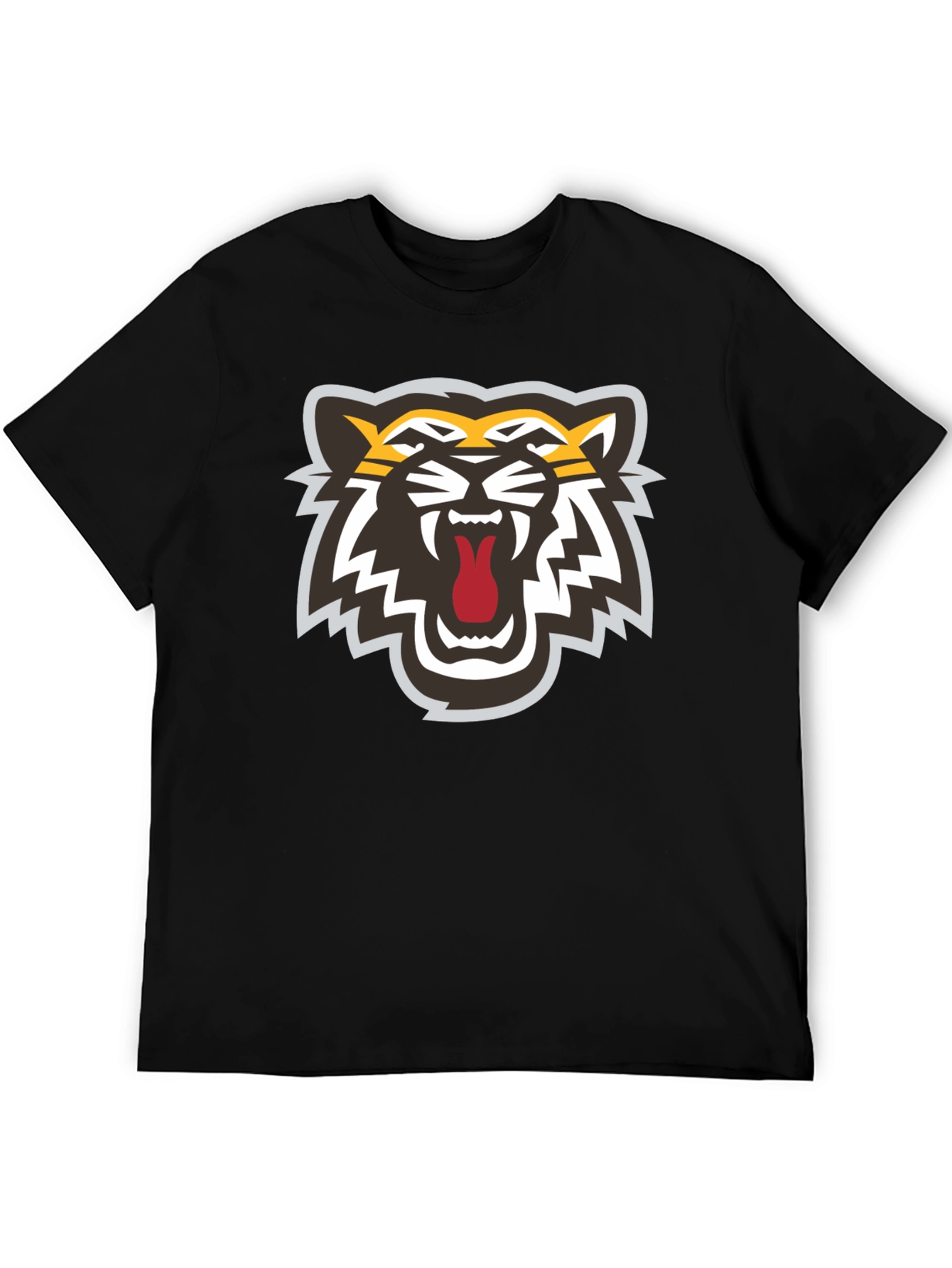 Bold Tiger Graphic Black T-Shirt