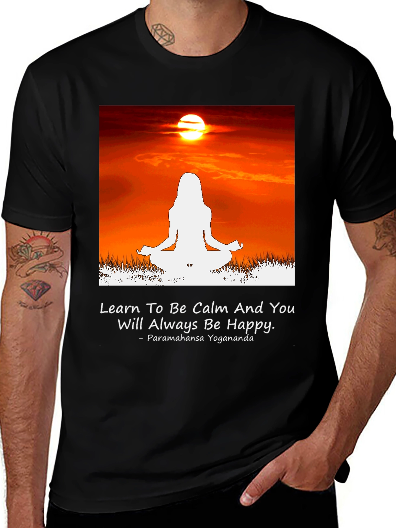 Calm Yoga Sunset T-Shirt