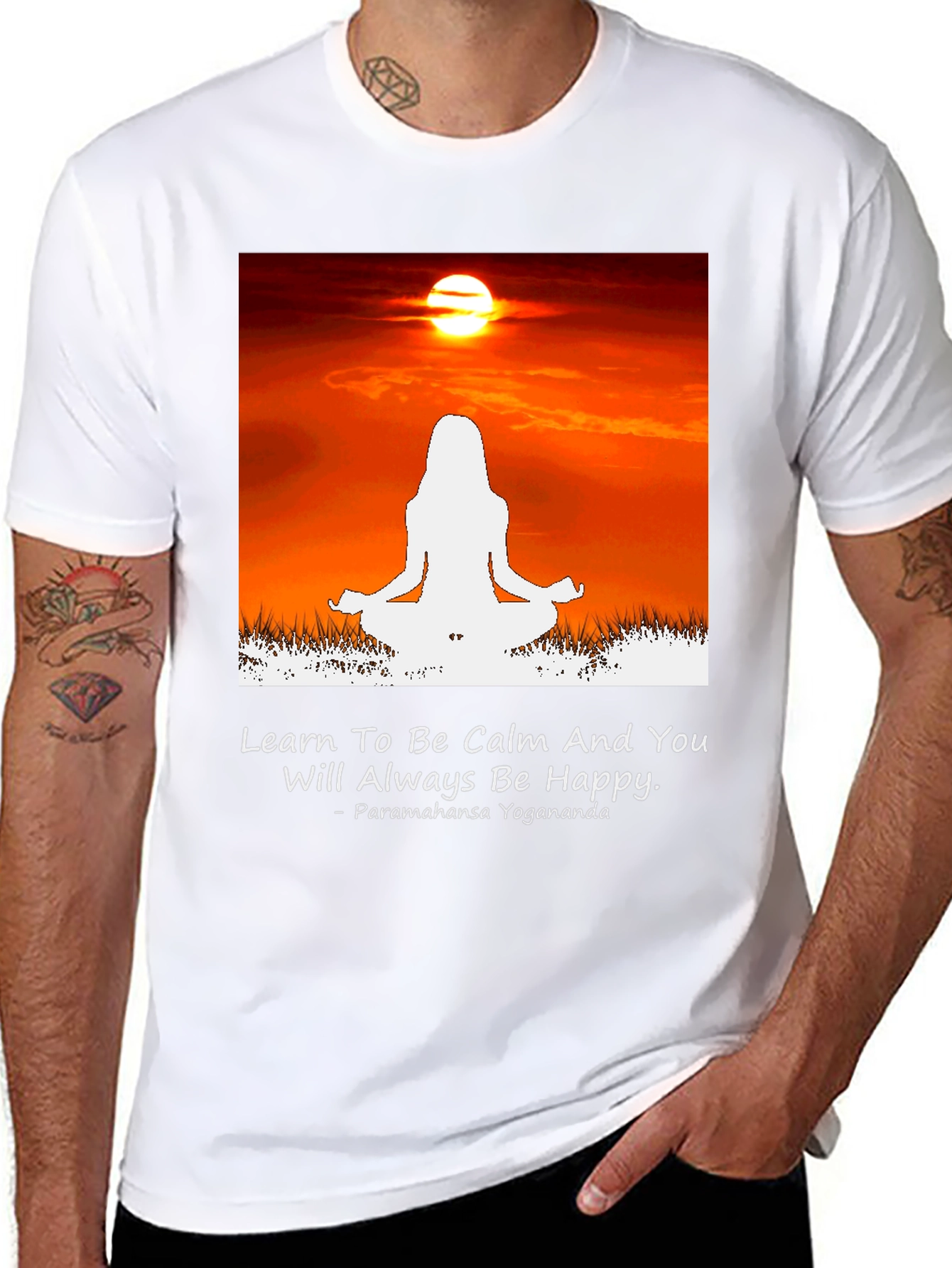 Calm Yoga Sunset T-Shirt