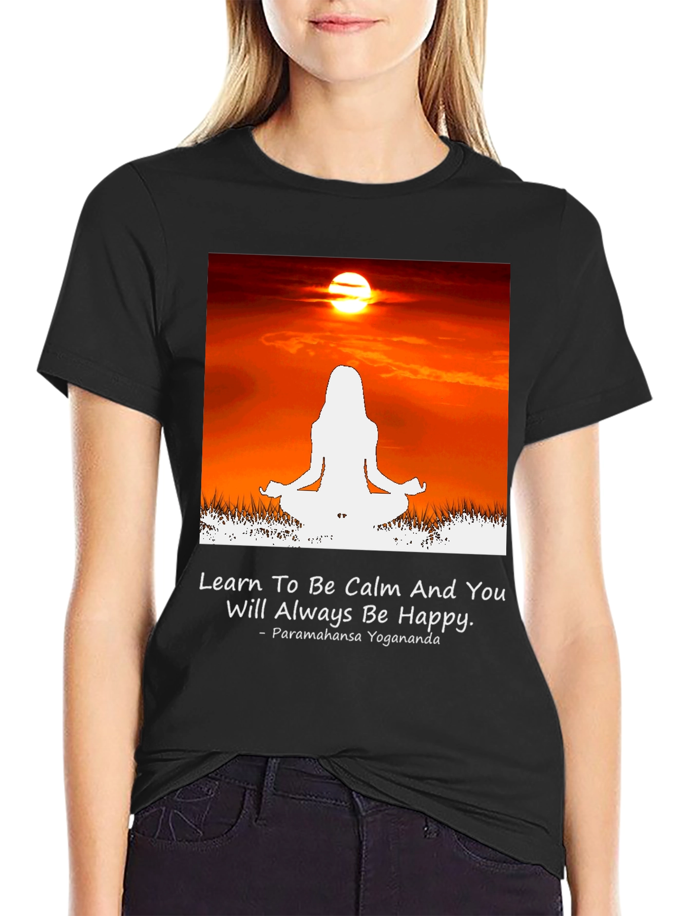 Calm Yoga Sunset T-Shirt