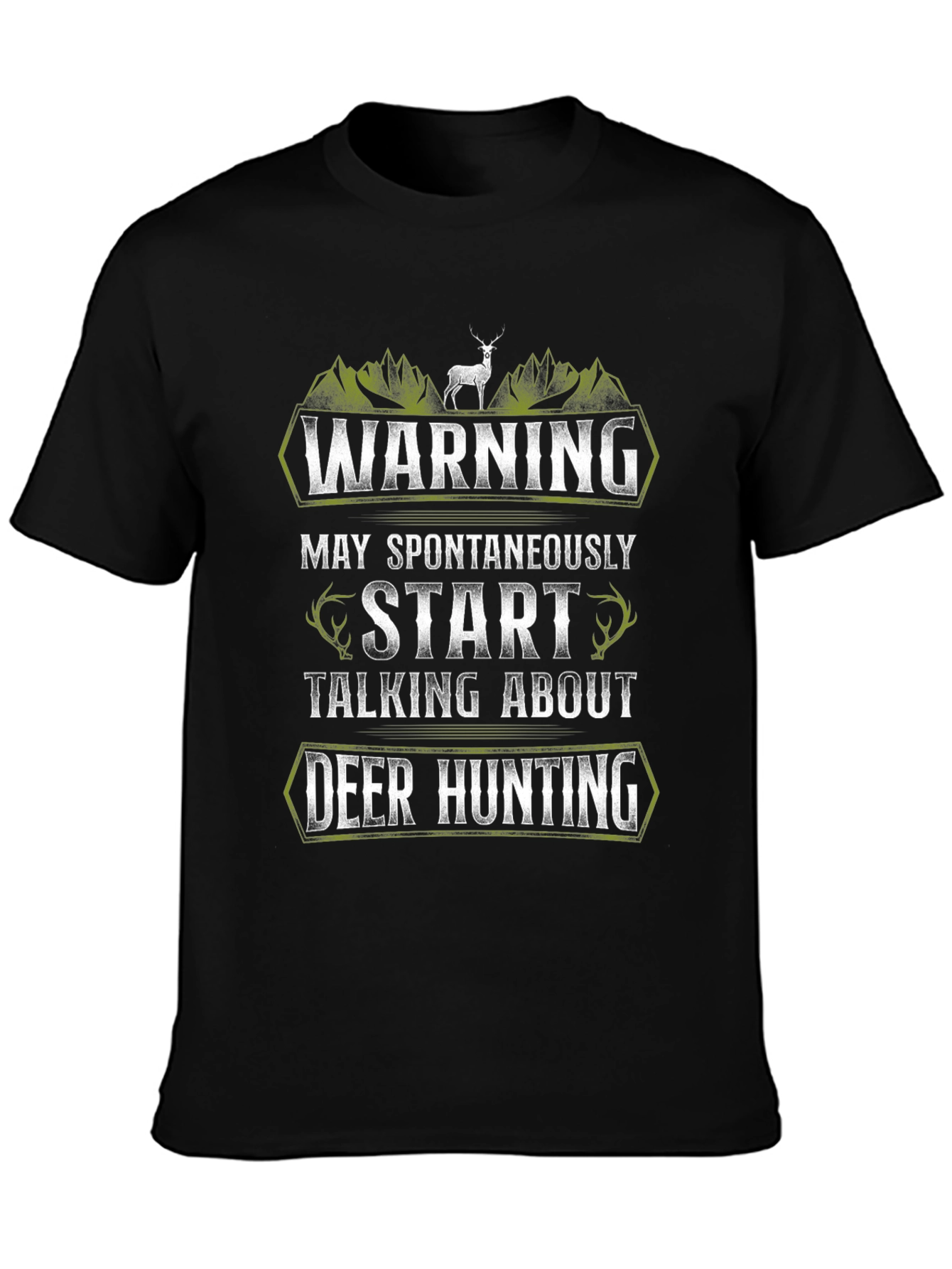 Deer Hunting Graphic Tee - Warning Funny Gift
