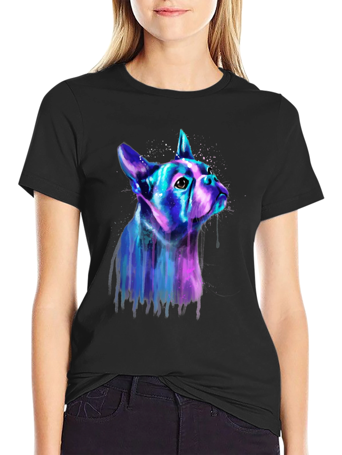 Neon Bulldog Graphic Tee