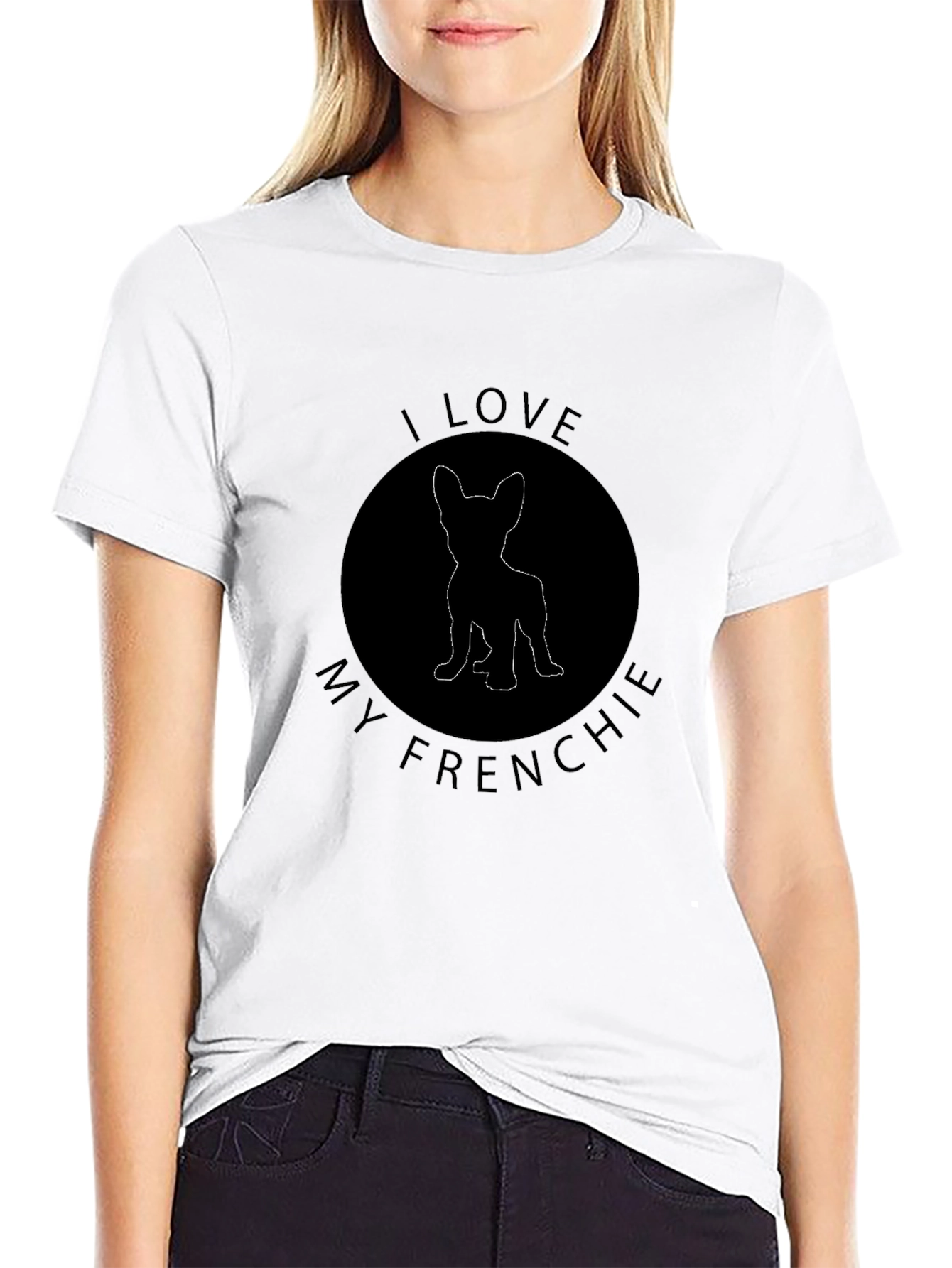 I Love My Frenchie T-Shirt - Black Graphic Tee