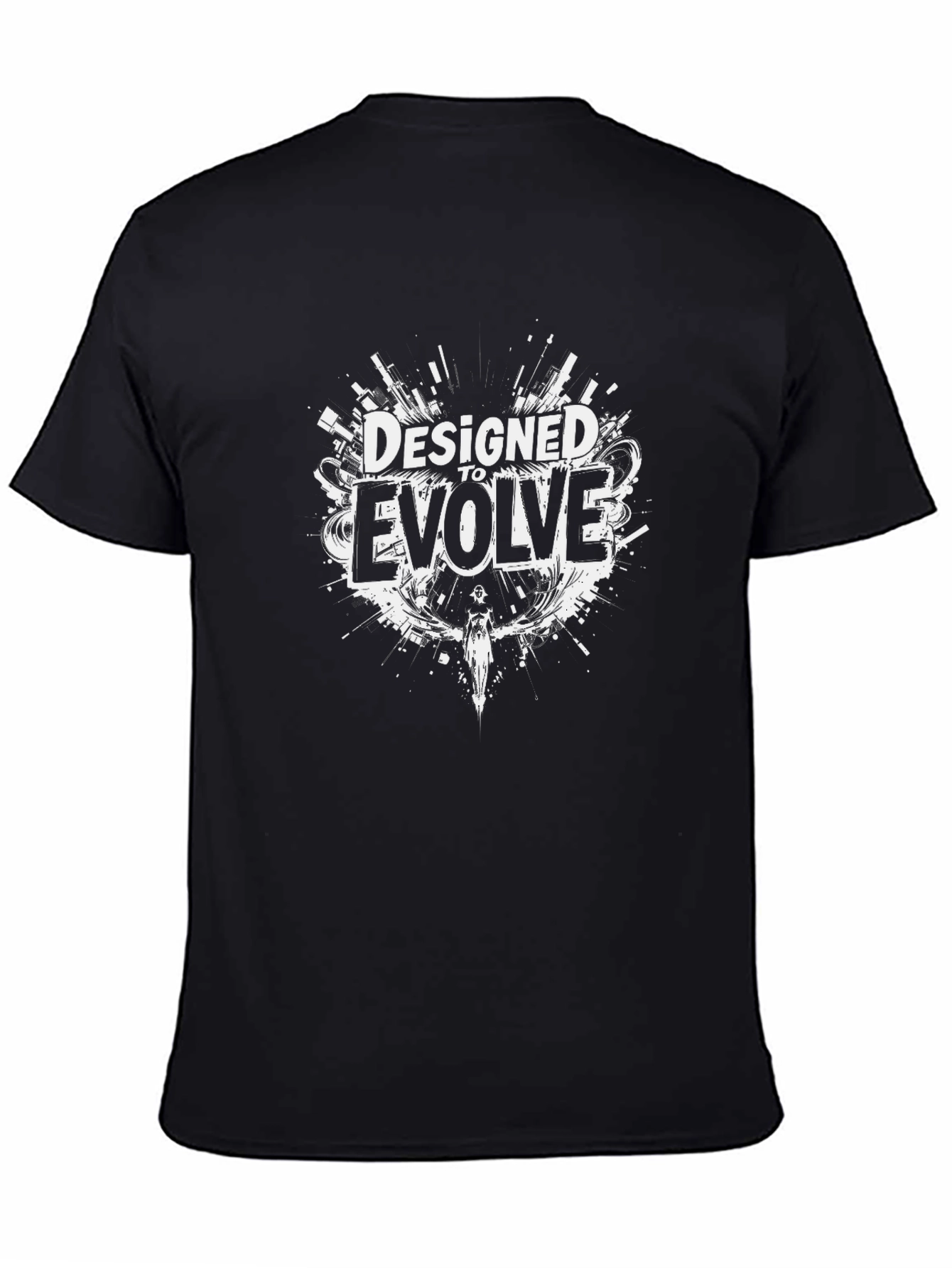 Designed to Evolve Black Graphic T-Shirt