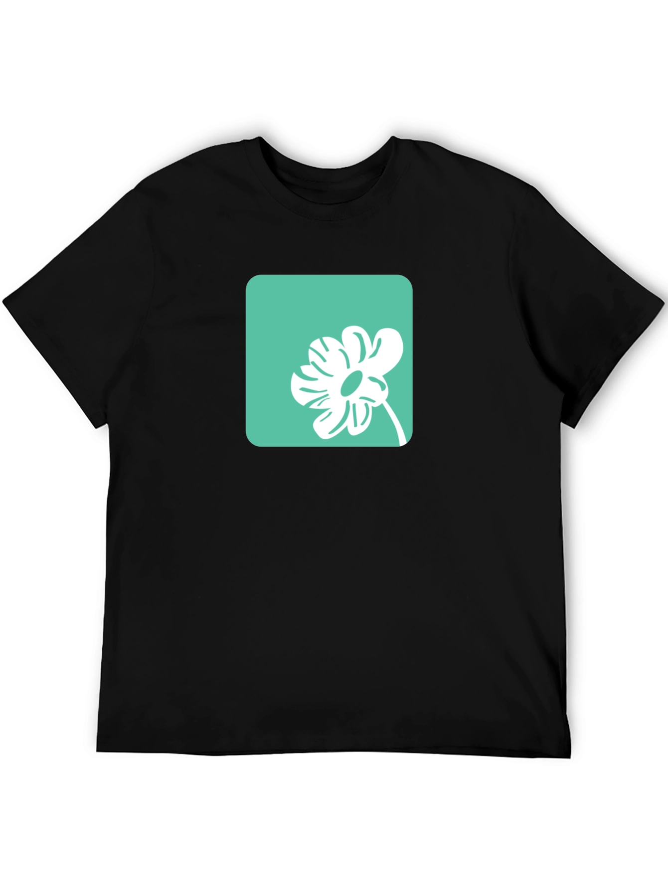 Modern Flower Graphic Tee - Casual Style