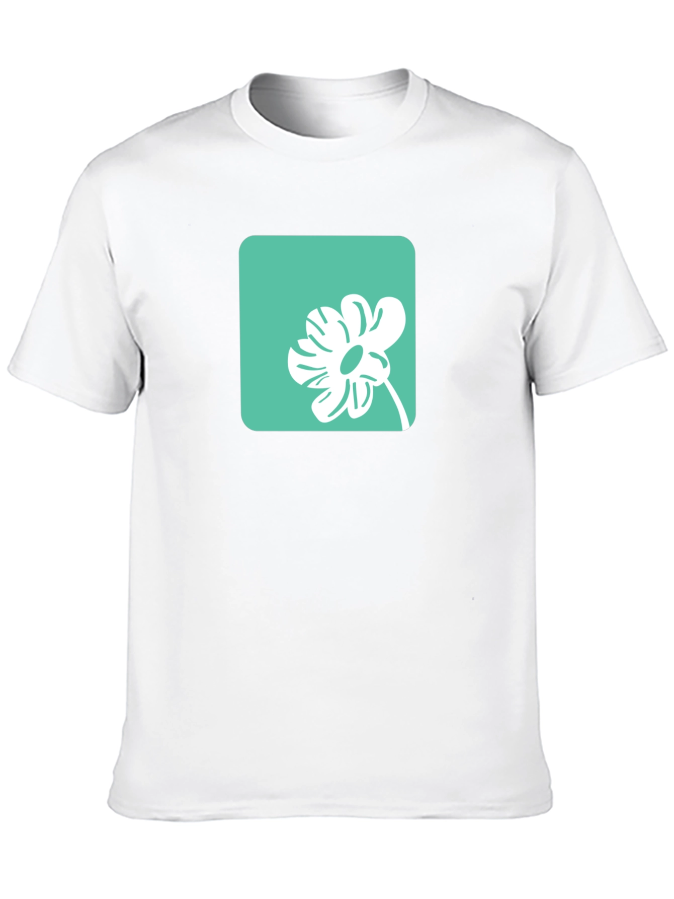 Modern Flower Graphic Tee - Casual Style