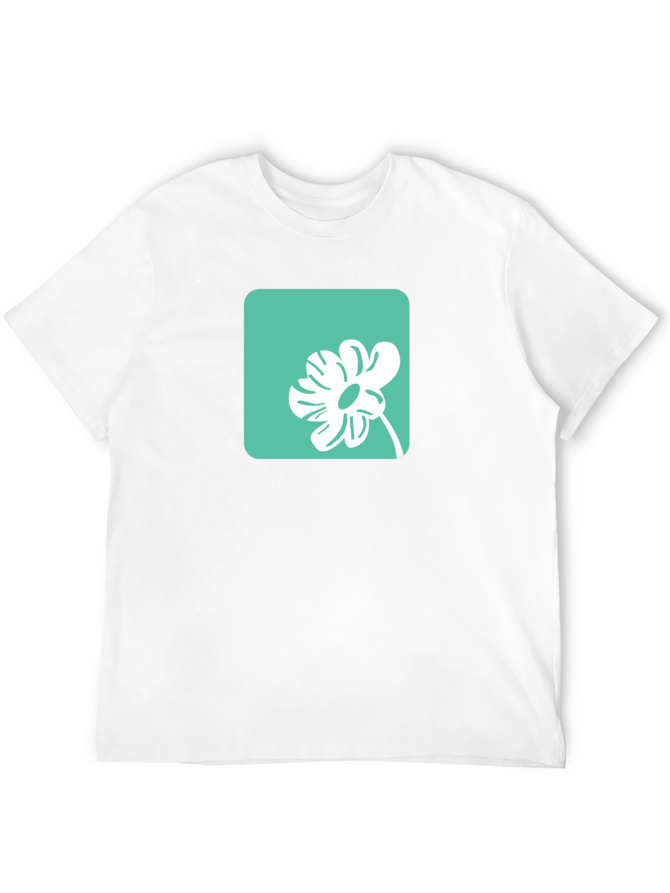 Modern Flower Graphic Tee - Casual Style