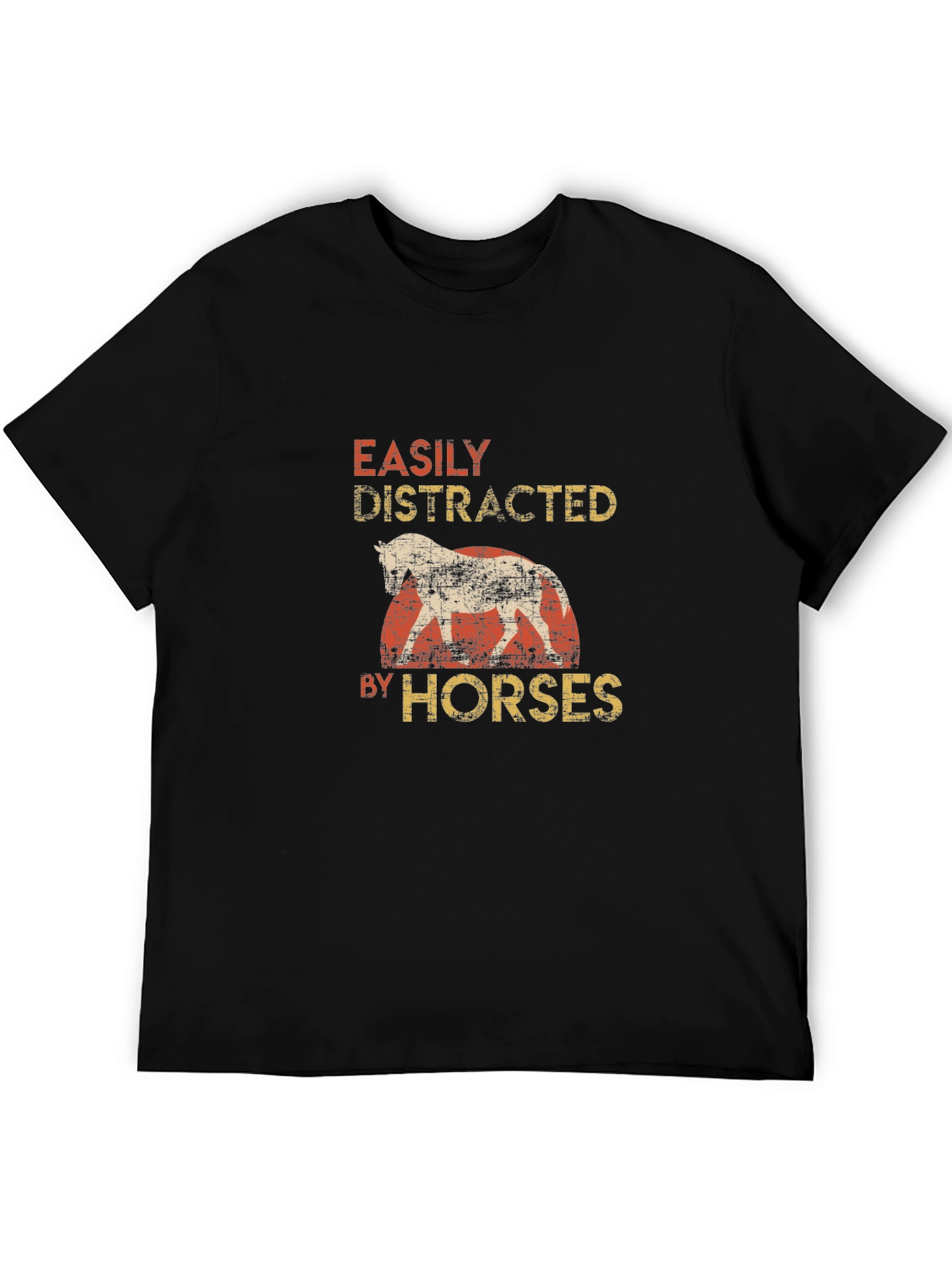 Easily Distracted By Horses Graphic T-Shirt