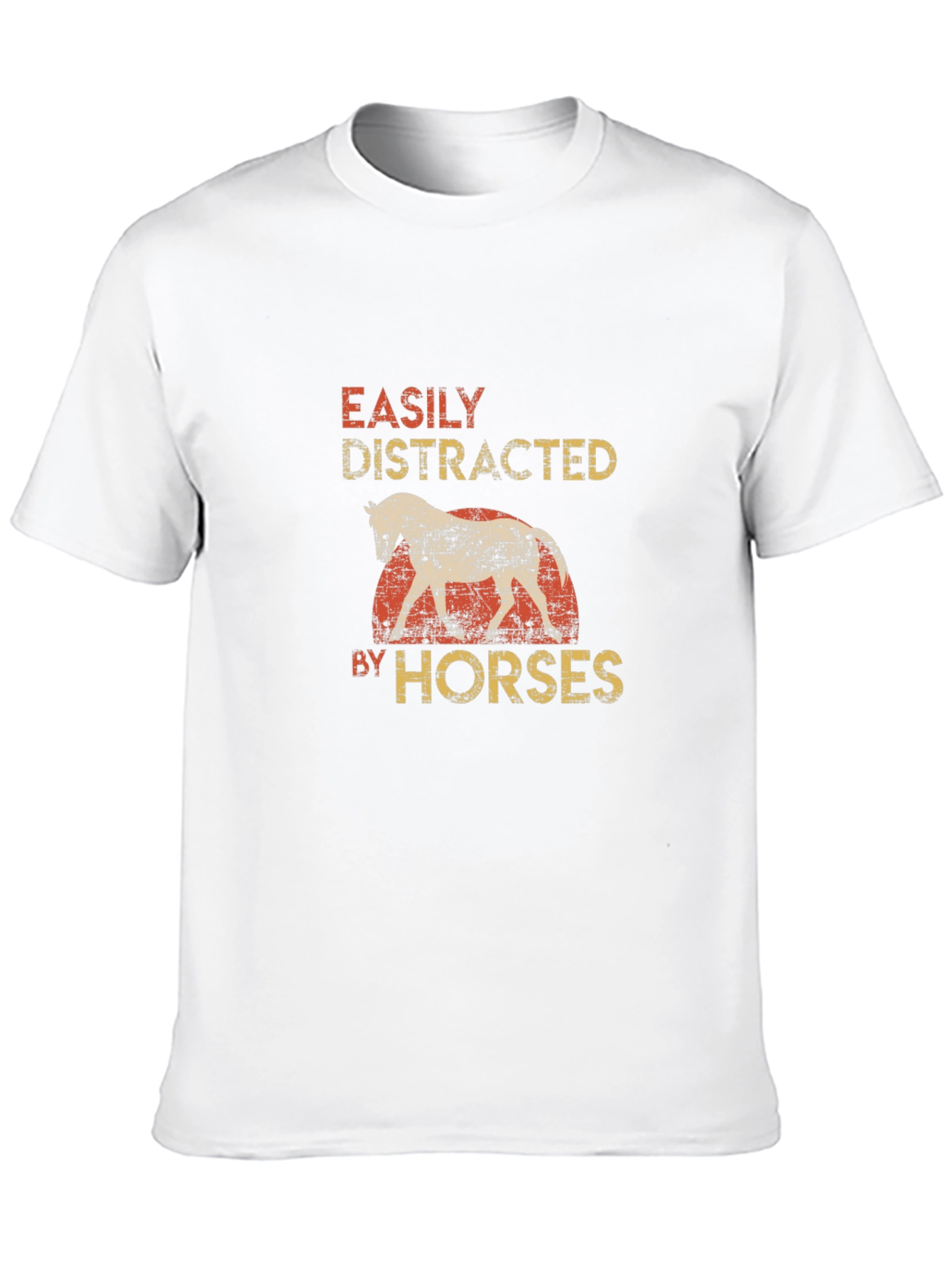 Easily Distracted By Horses Graphic T-Shirt