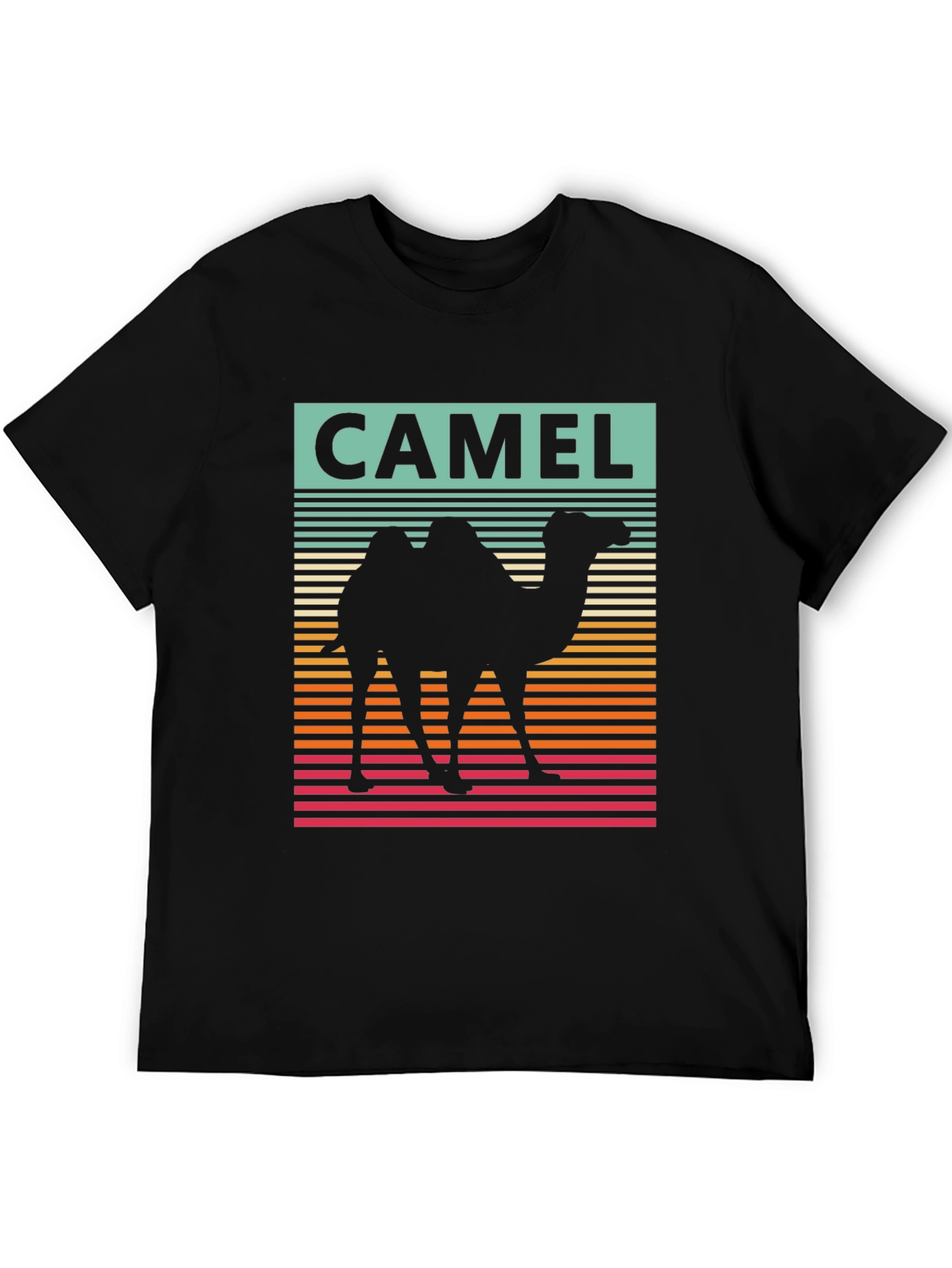 Retro CAMEL Graphic Tee - Mens Black T-Shirt