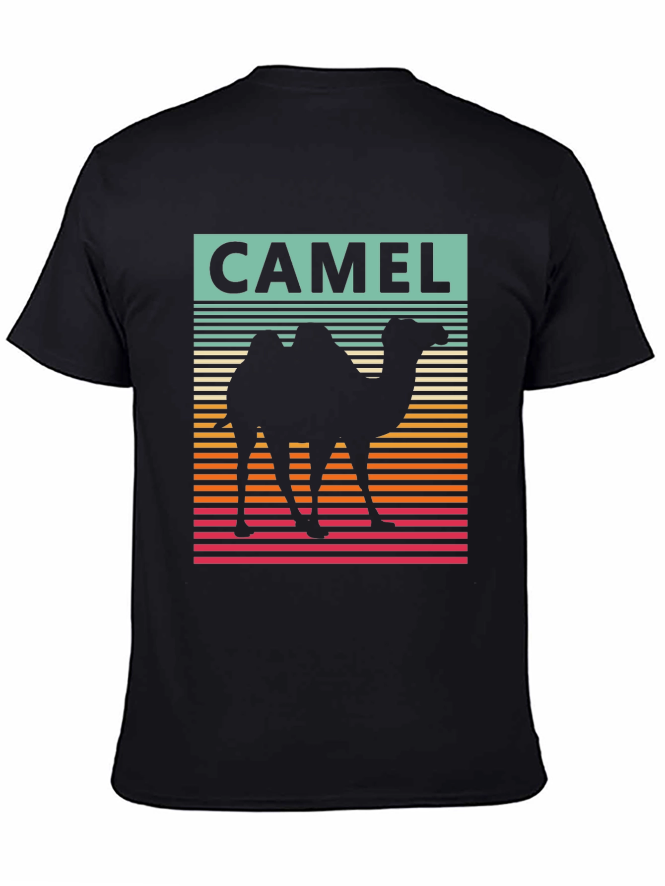 Retro CAMEL Graphic Tee - Mens Black T-Shirt