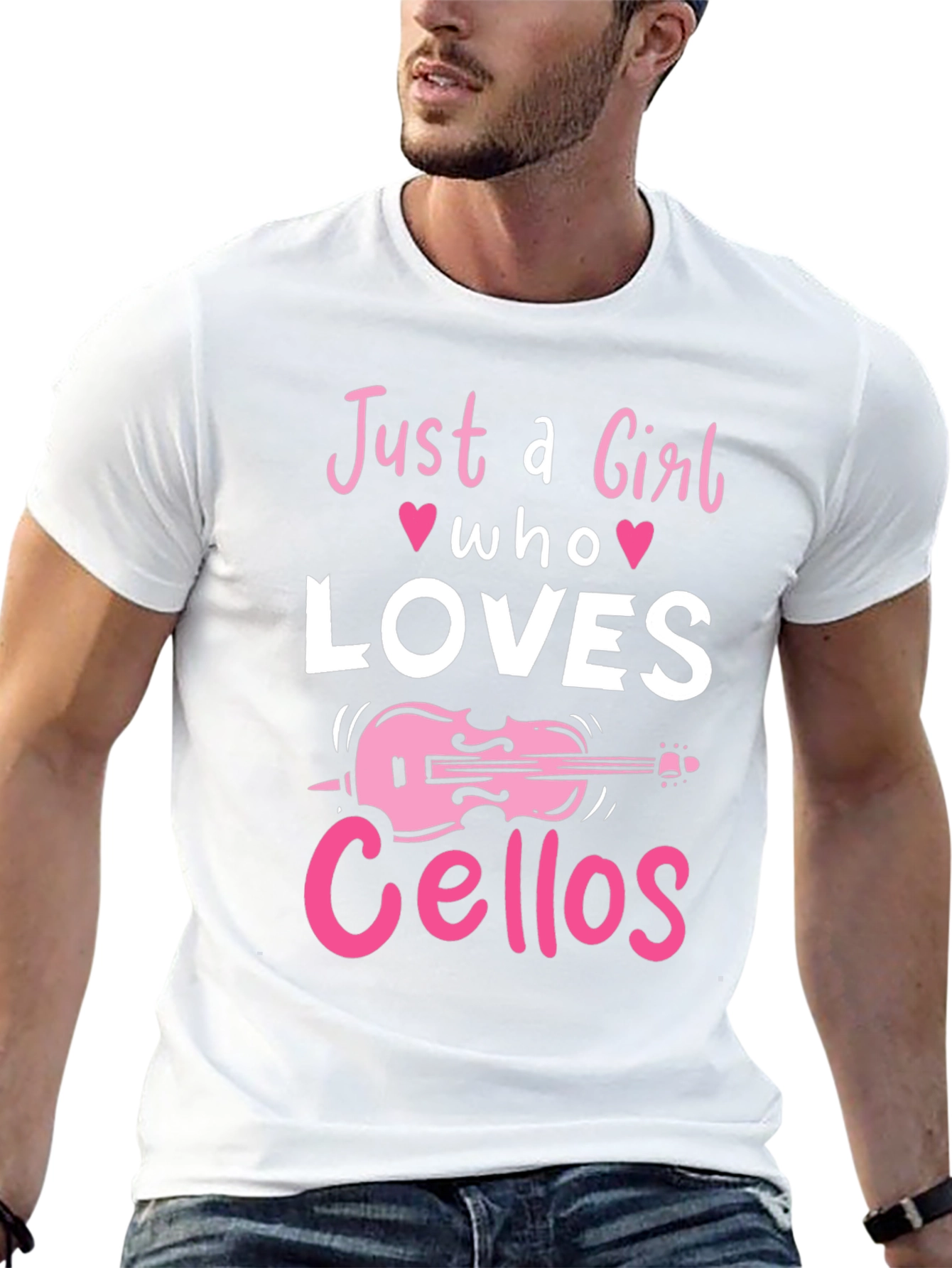 Just a Girl Who Loves Cellos Black T-Shirt
