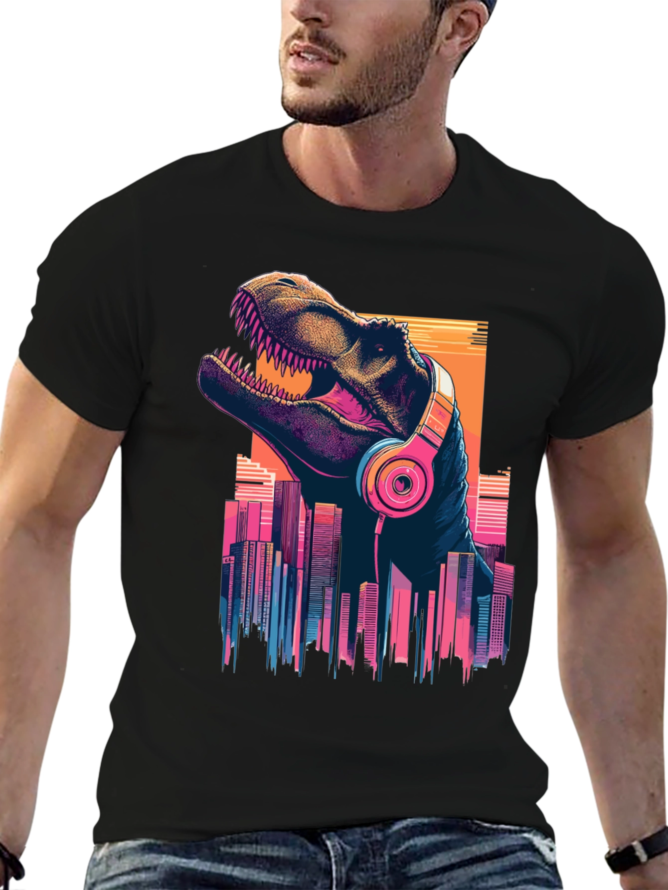 Dino Beats T-Shirt - Retro City Rex
