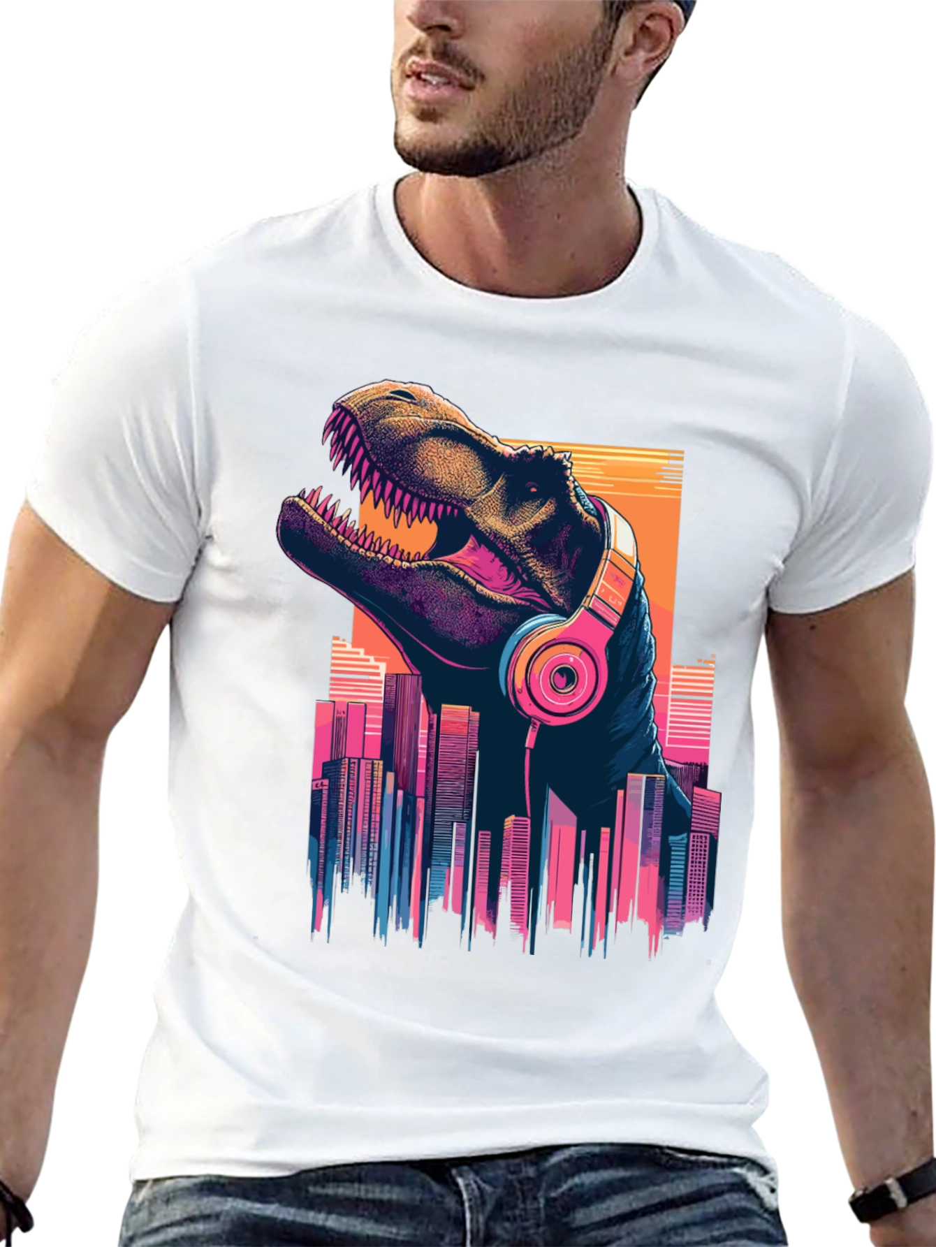 Dino Beats T-Shirt - Retro City Rex