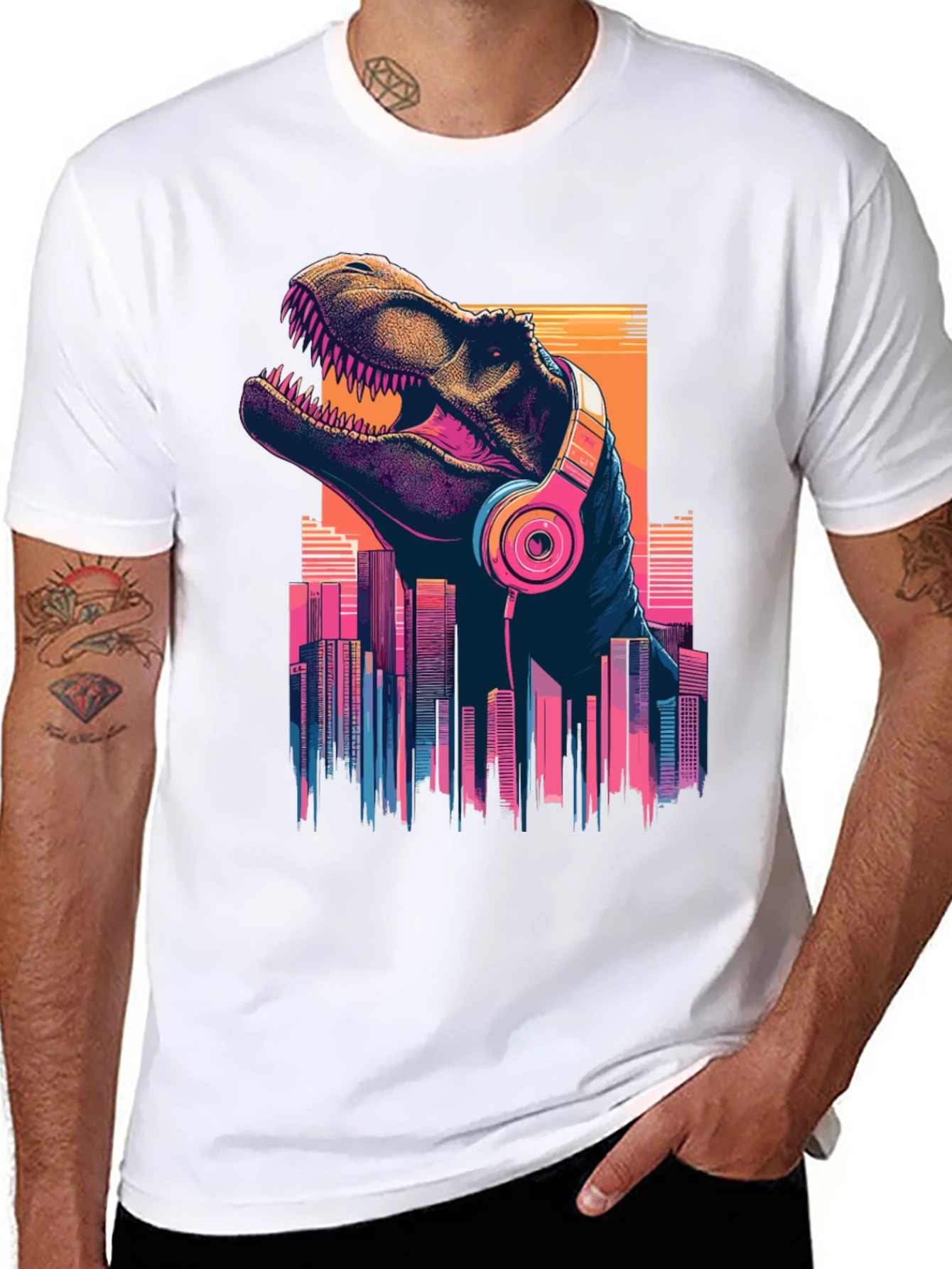 Dino Beats T-Shirt - Retro City Rex