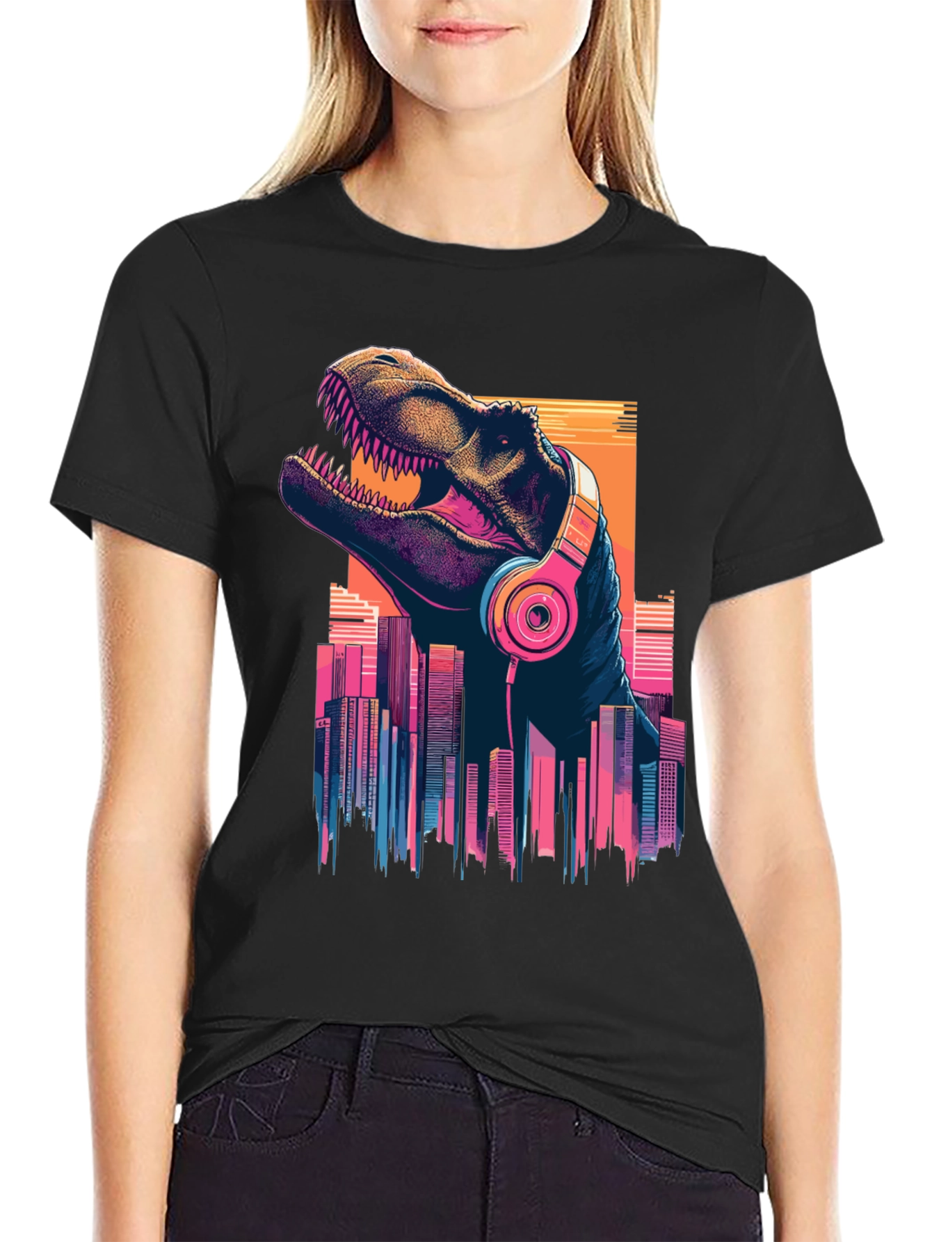 Dino Beats T-Shirt - Retro City Rex