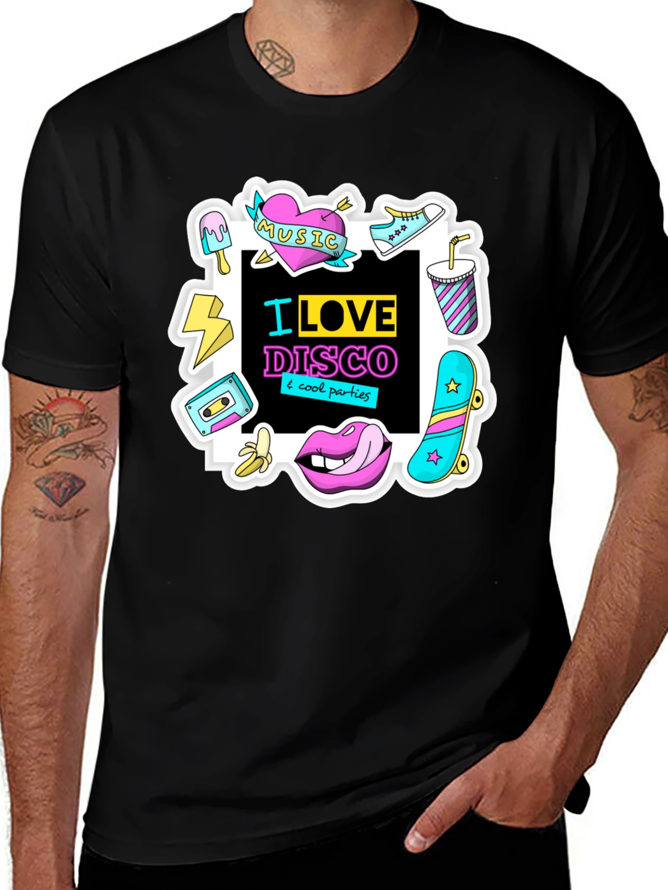 I Love Disco Graphic Tee - 80s Nostalgia
