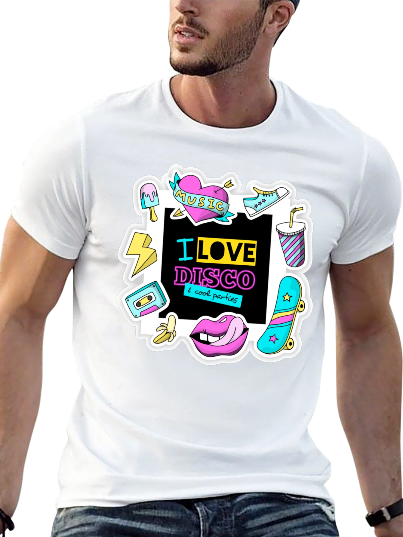 I Love Disco Graphic Tee - 80s Nostalgia