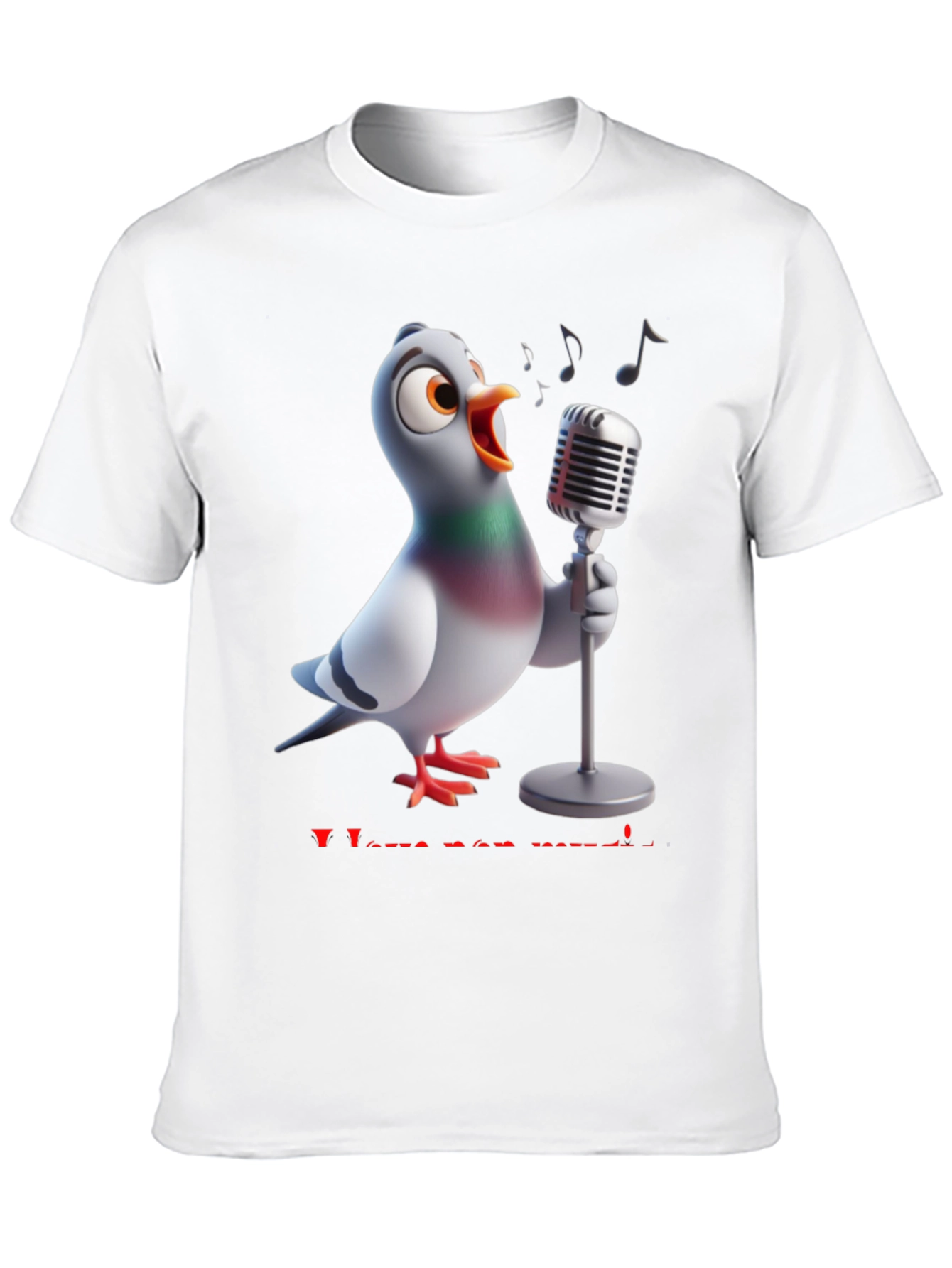 Singing Pigeon T-Shirt - I Love See Music