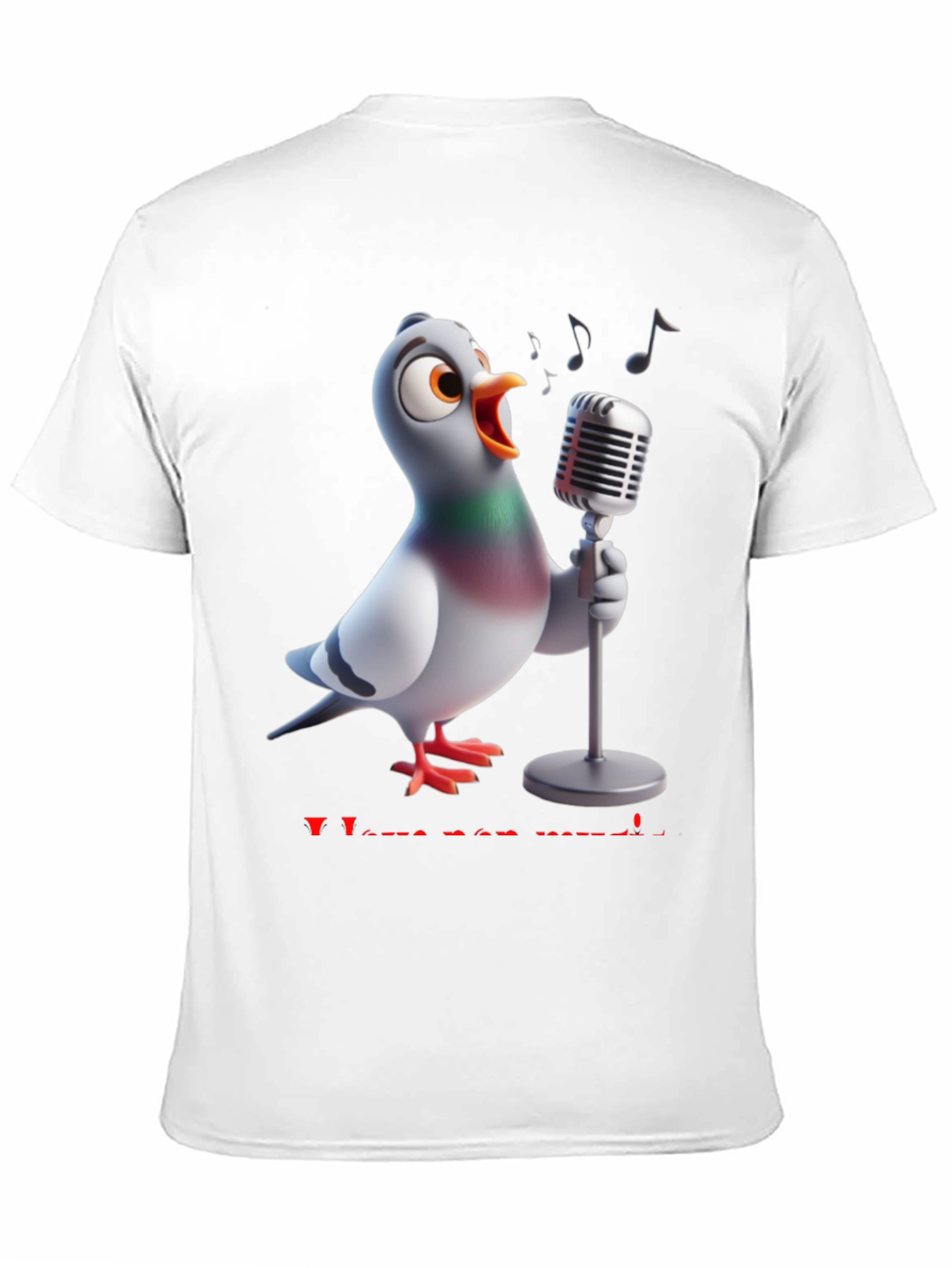 Singing Pigeon T-Shirt - I Love See Music