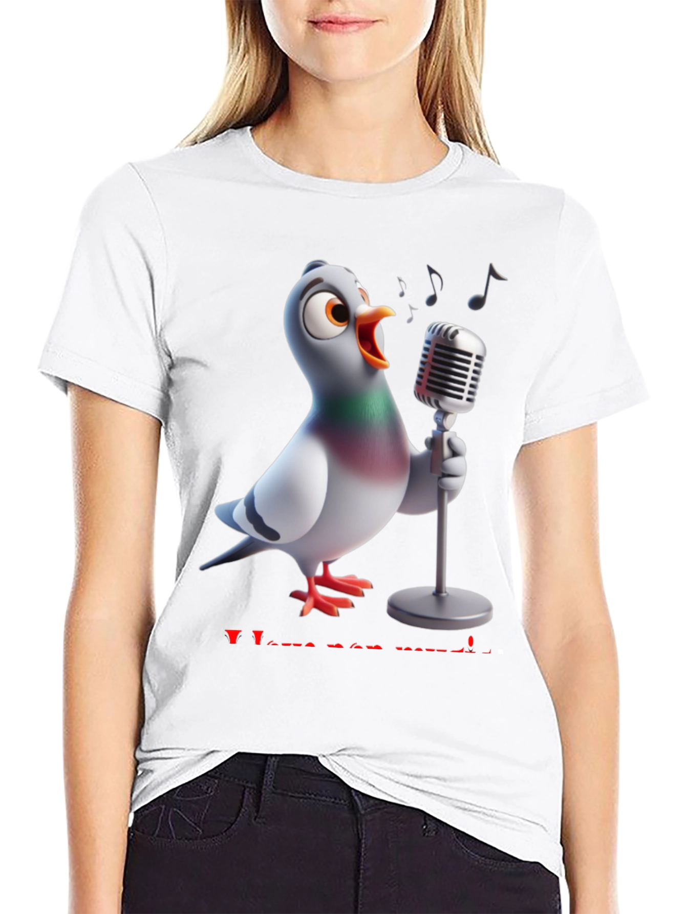 Singing Pigeon T-Shirt - I Love See Music