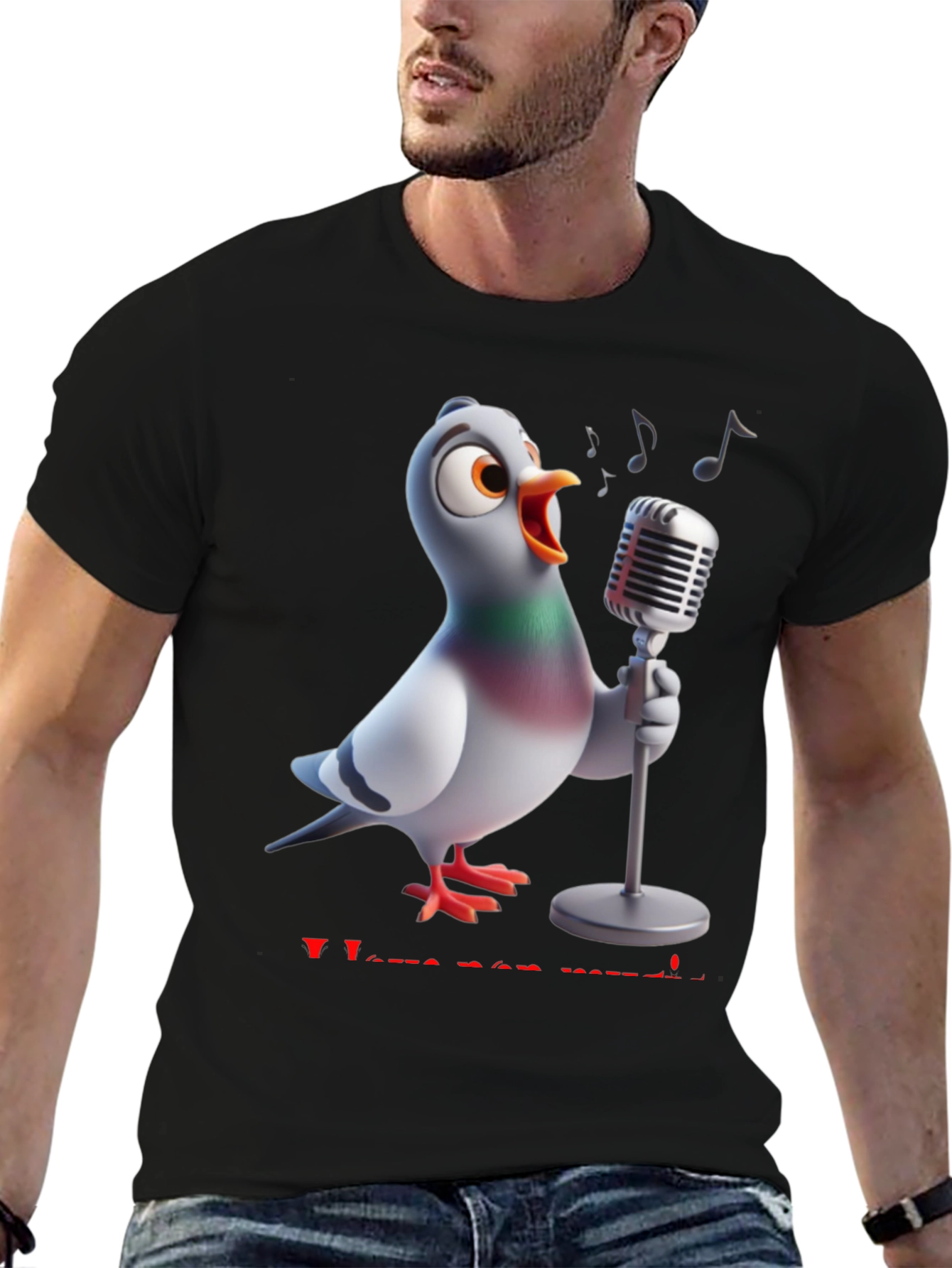 Singing Pigeon T-Shirt - I Love See Music