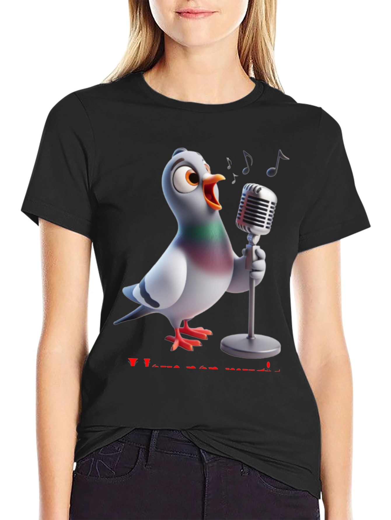 Singing Pigeon T-Shirt - I Love See Music