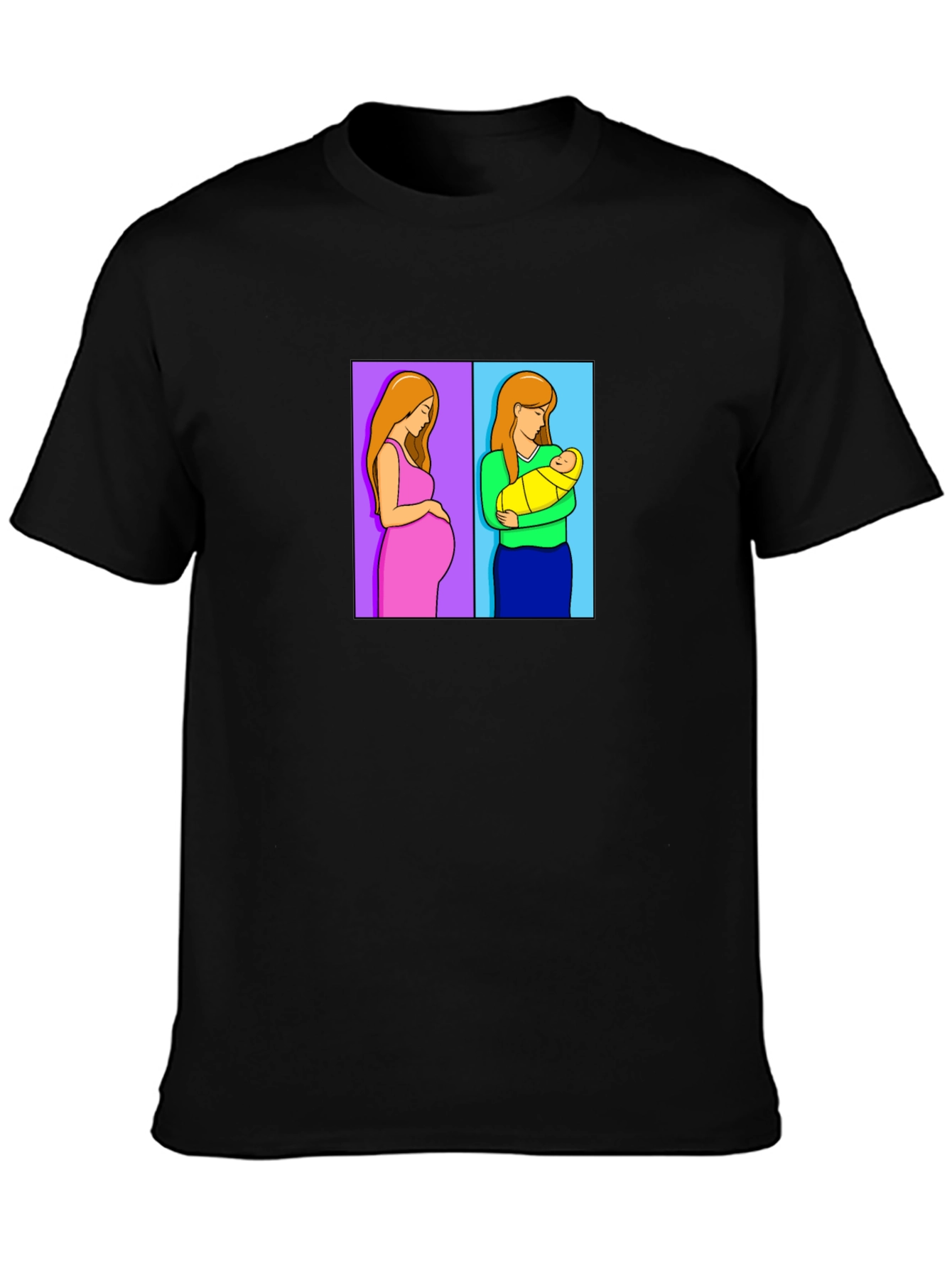 Motherhood Journey Tee - Pregnant & Newborn Design