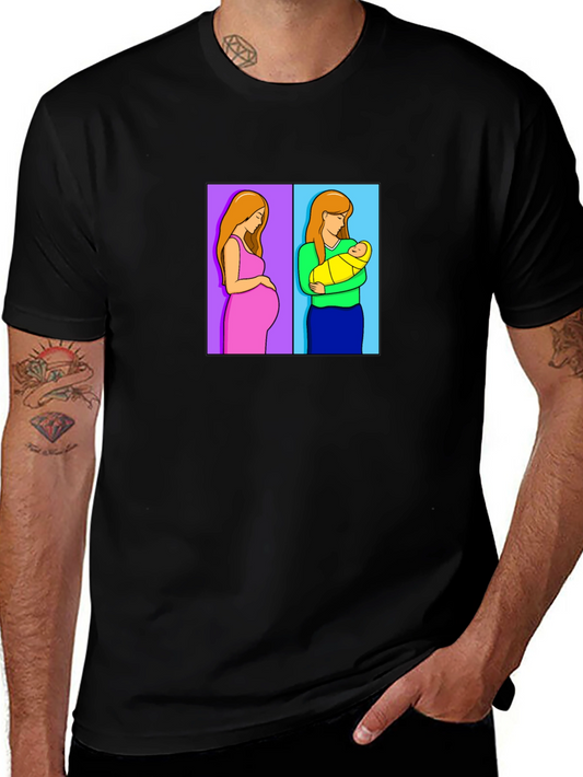 Motherhood Journey Tee - Pregnant & Newborn Design
