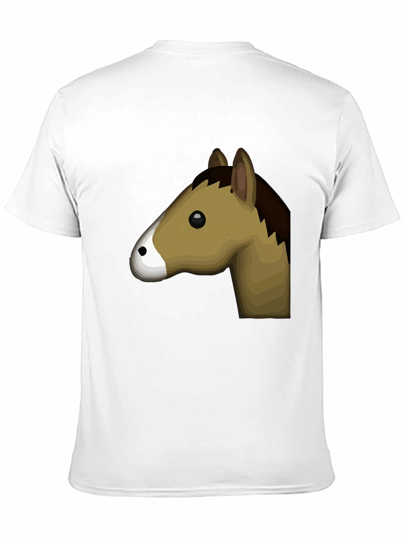 Horse Graphic Tee - Black Cotton T-Shirt