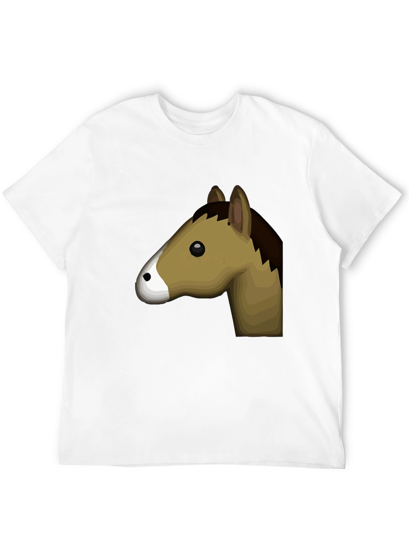 Horse Graphic Tee - Black Cotton T-Shirt