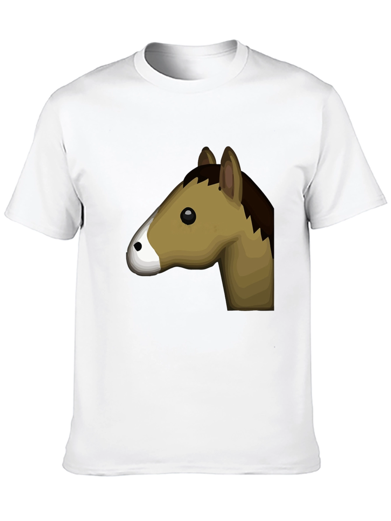 Horse Graphic Tee - Black Cotton T-Shirt