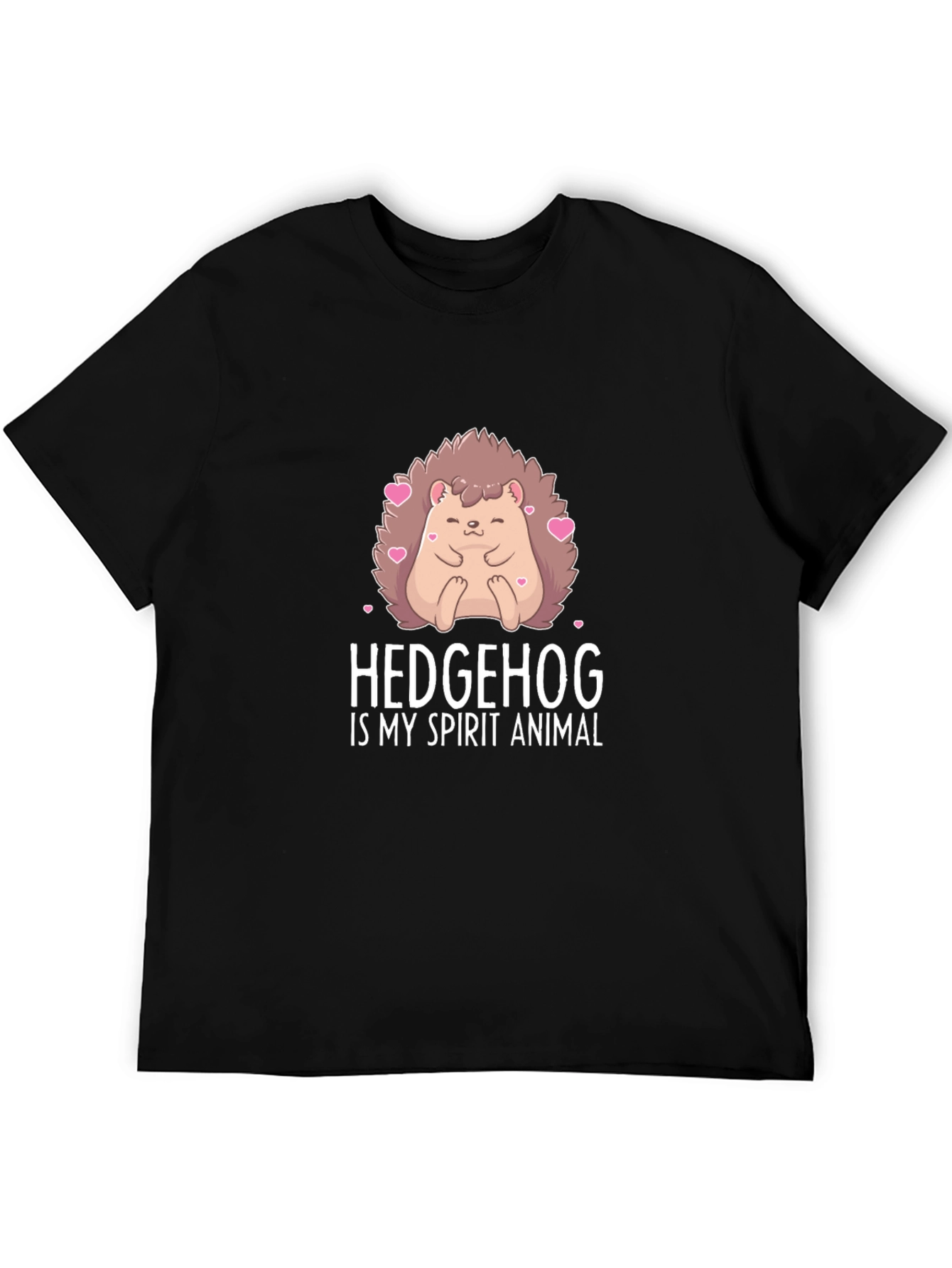 Hedgehog Spirit Animal Black T-Shirt