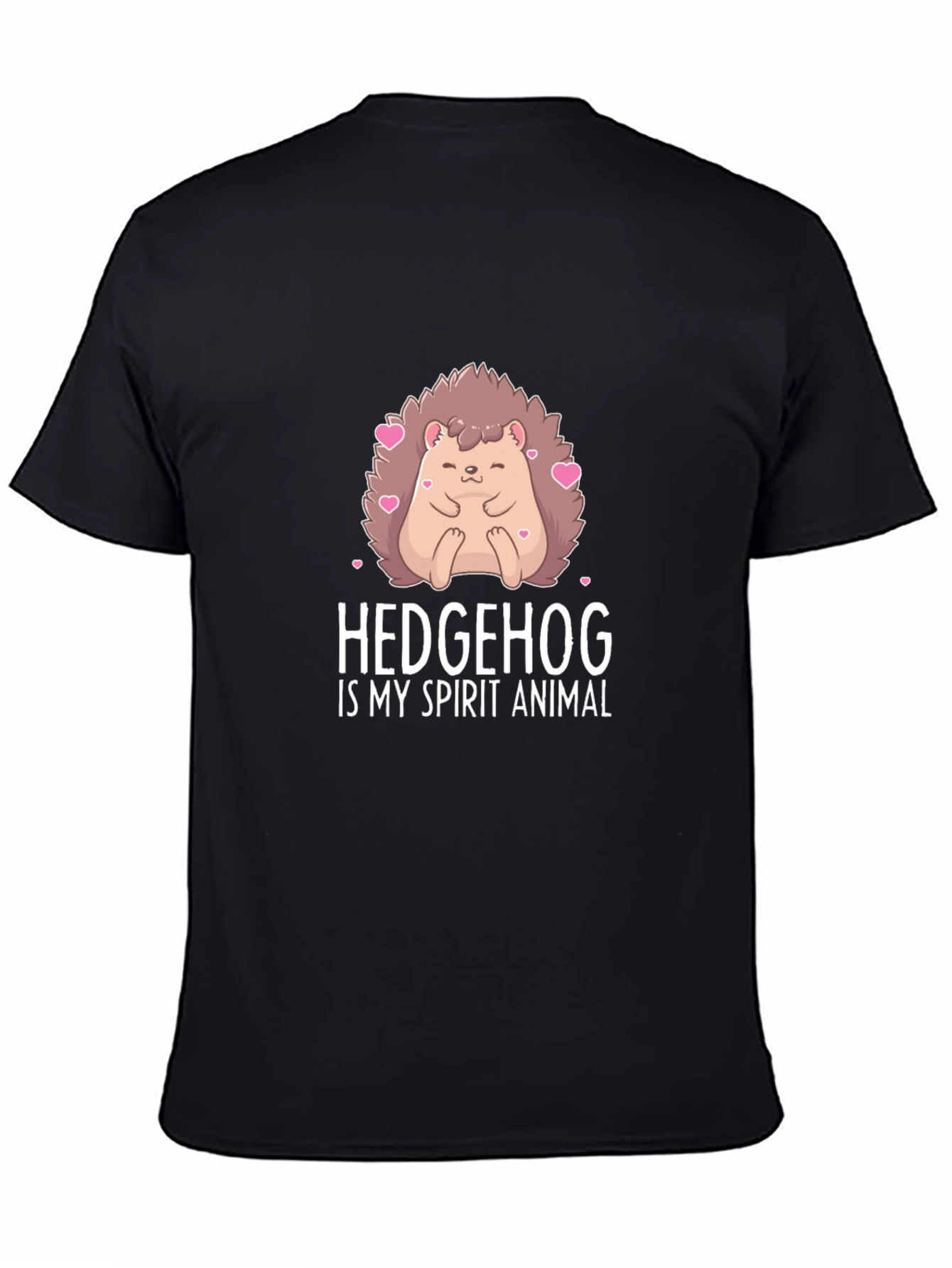 Hedgehog Spirit Animal Black T-Shirt