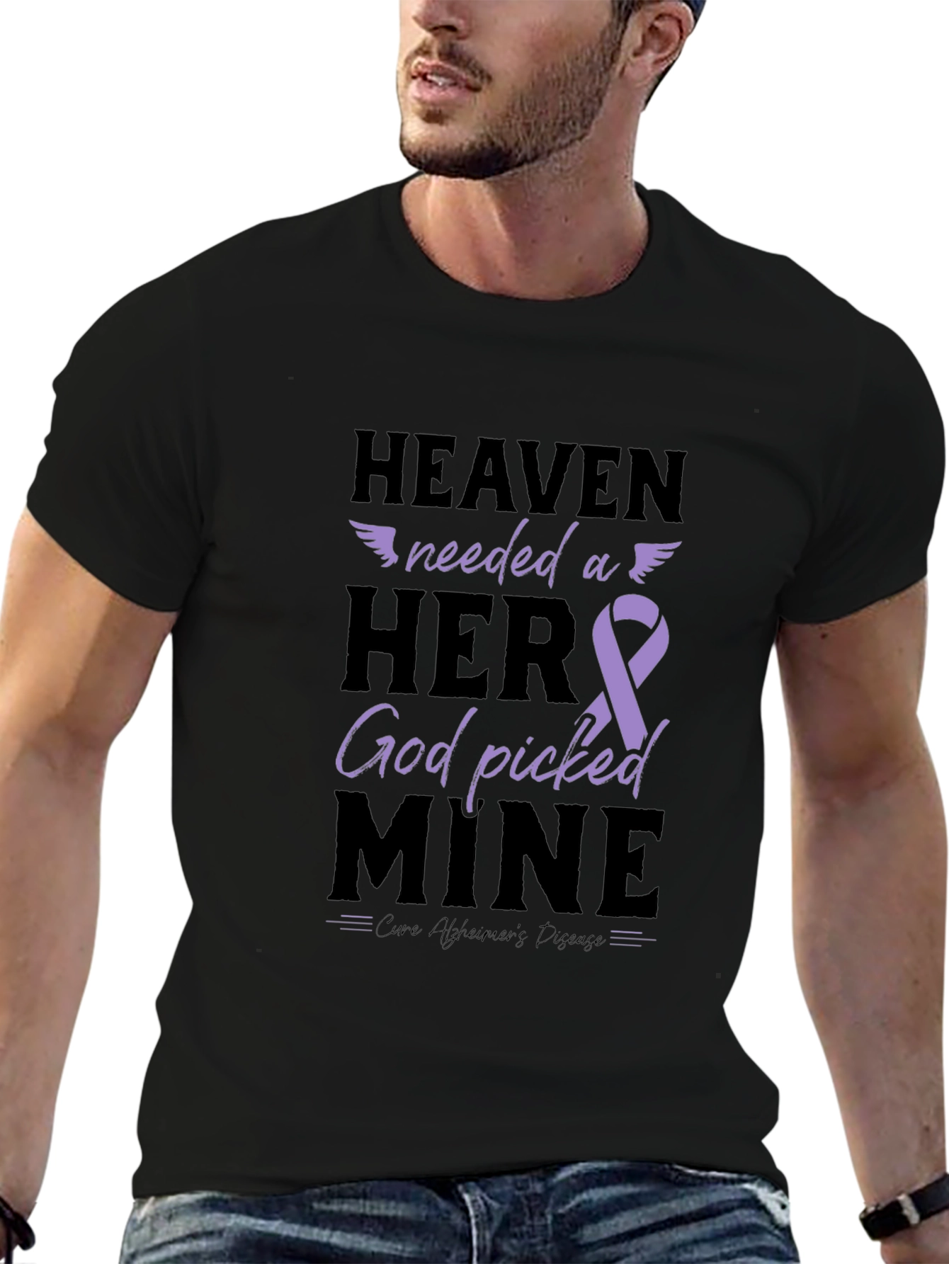 Heaven Needed a Hero Alzheimers Awareness T-Shirt