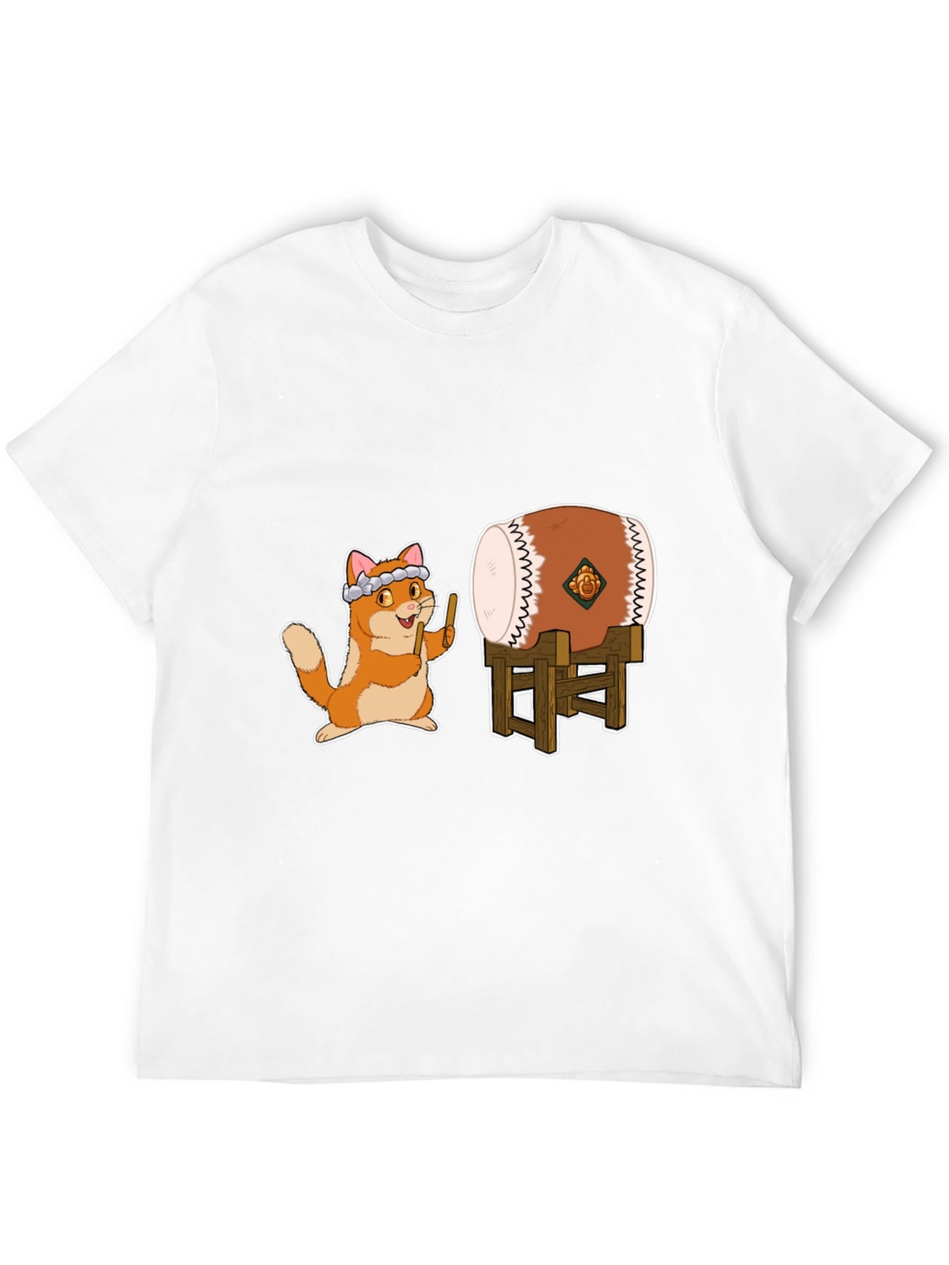 Cat Drummer Graphic Tee