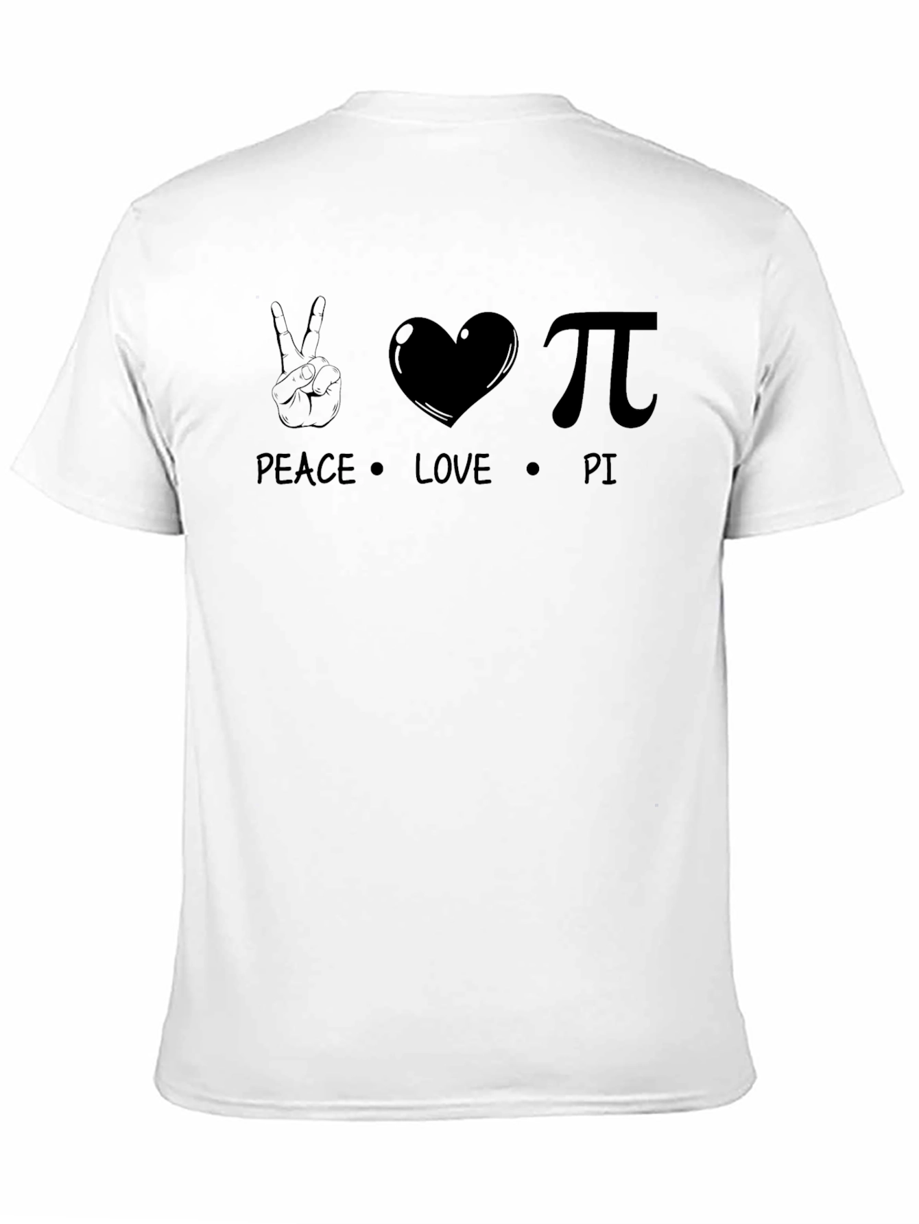 Peace Love Pi Black Graphic T-Shirt
