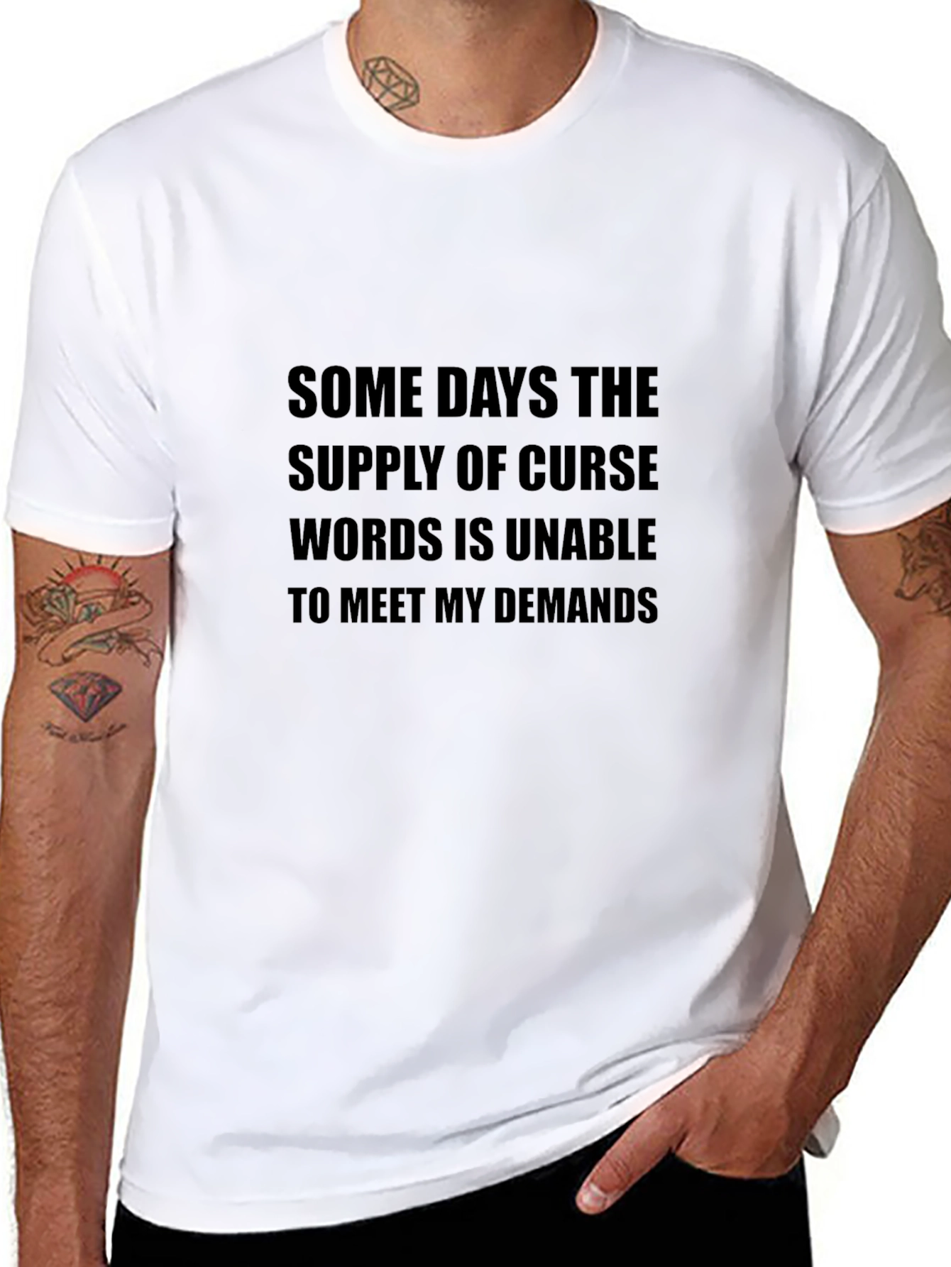 Funny Graphic Tee - Curse Words Demand