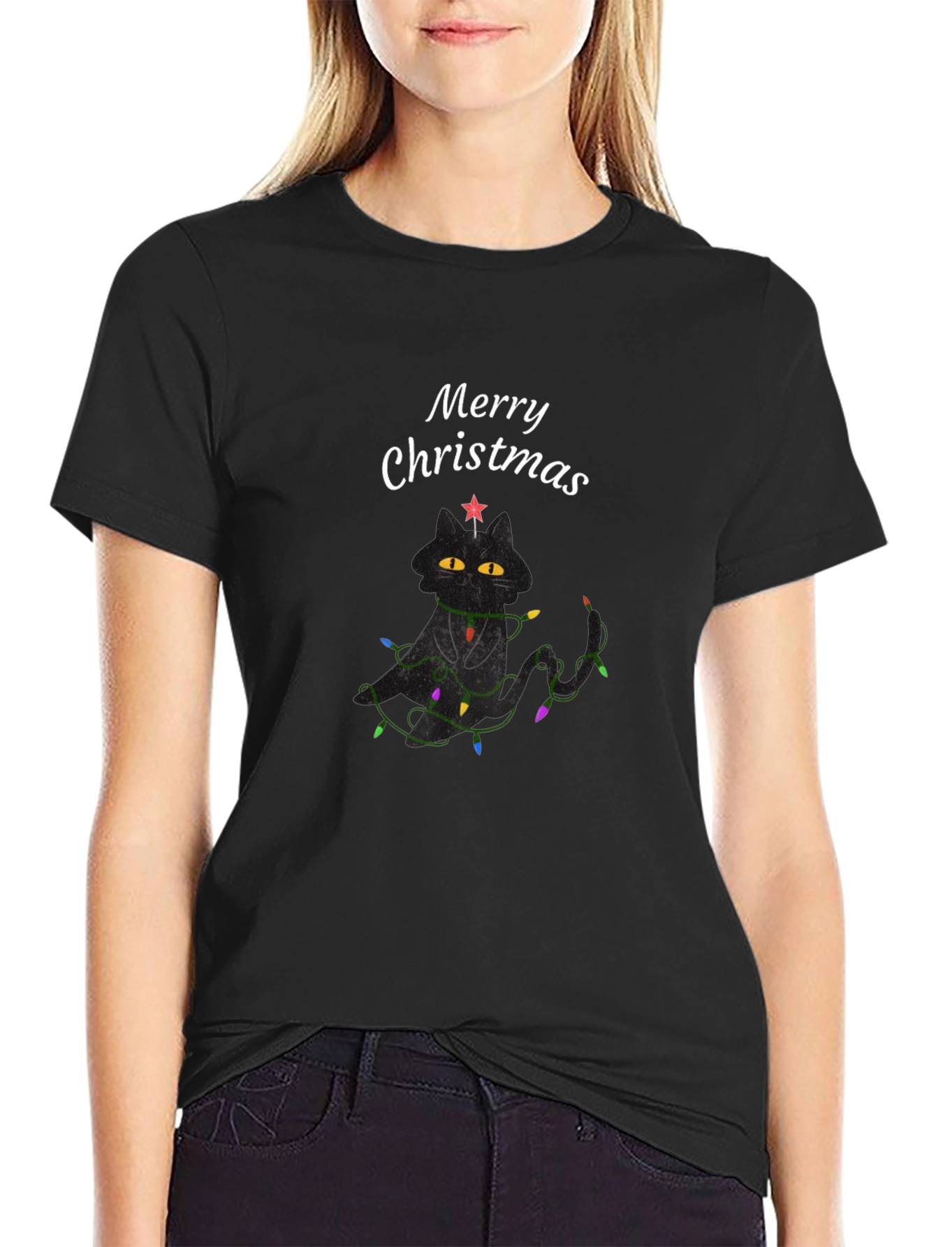 Merry Christmas Cat T-Shirt