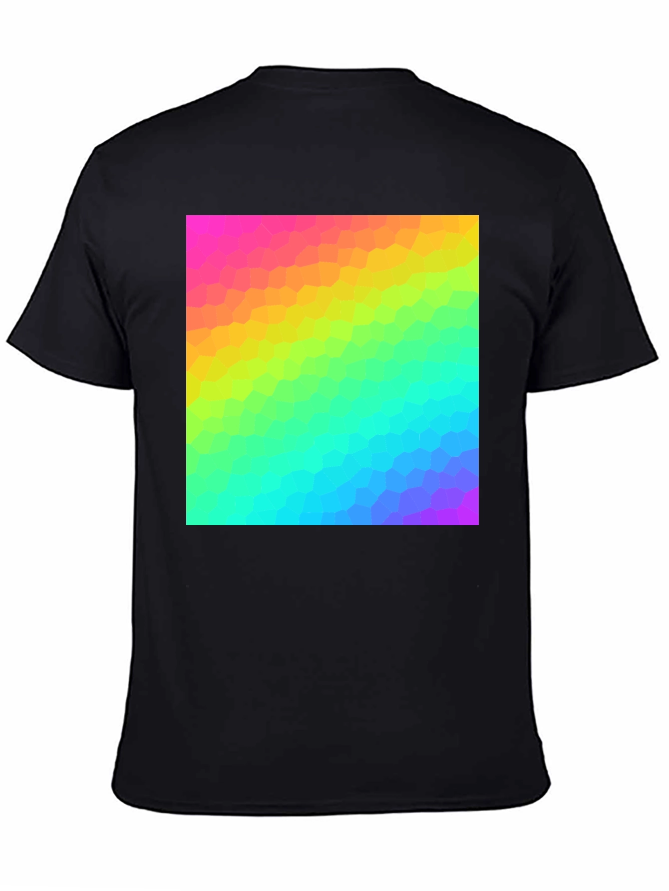 Prismatic Pixel Tee - Vibrant Graphic Print