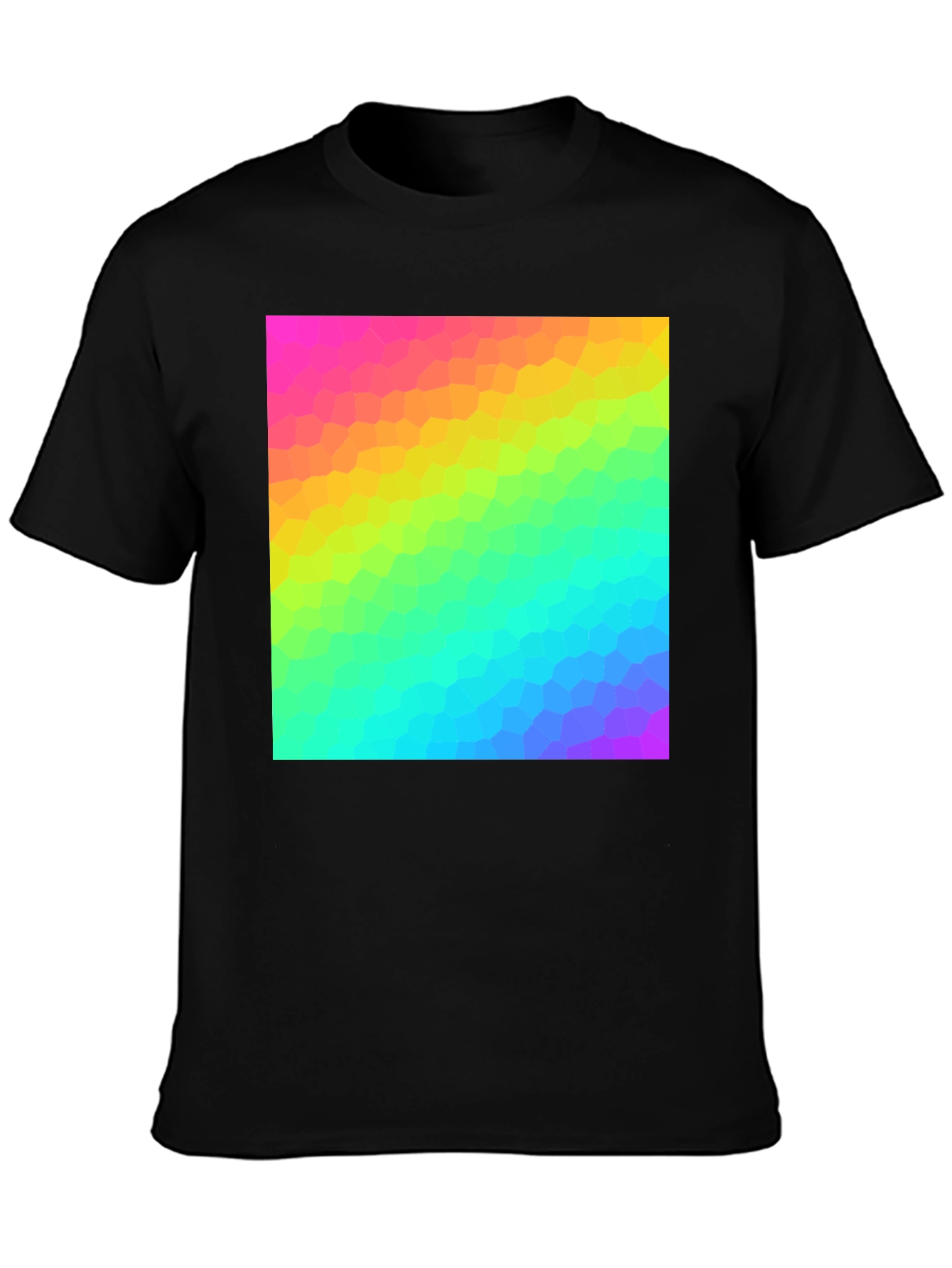 Prismatic Pixel Tee - Vibrant Graphic Print