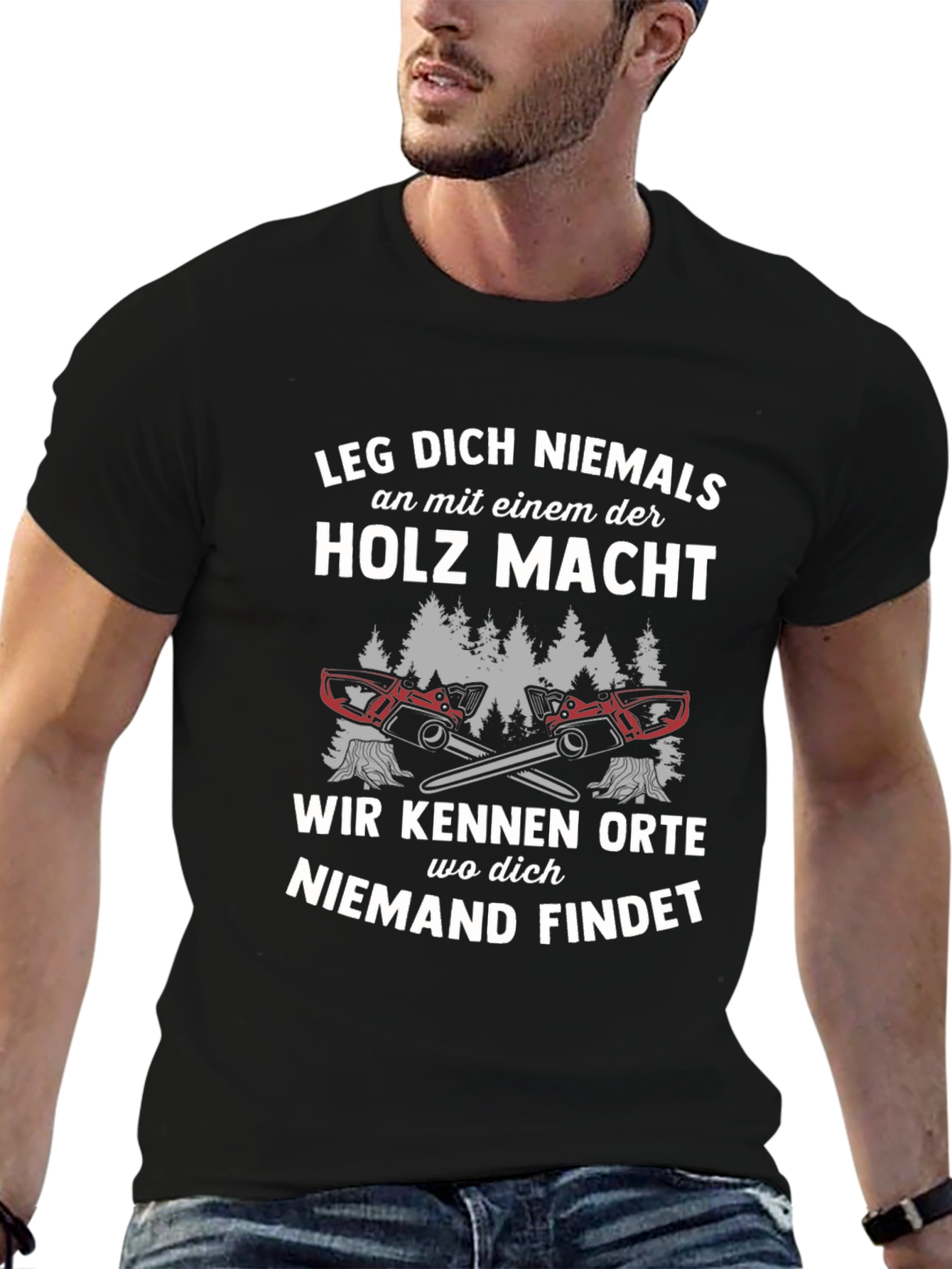 Funny German Lumberjack T-Shirt - Holz Macht