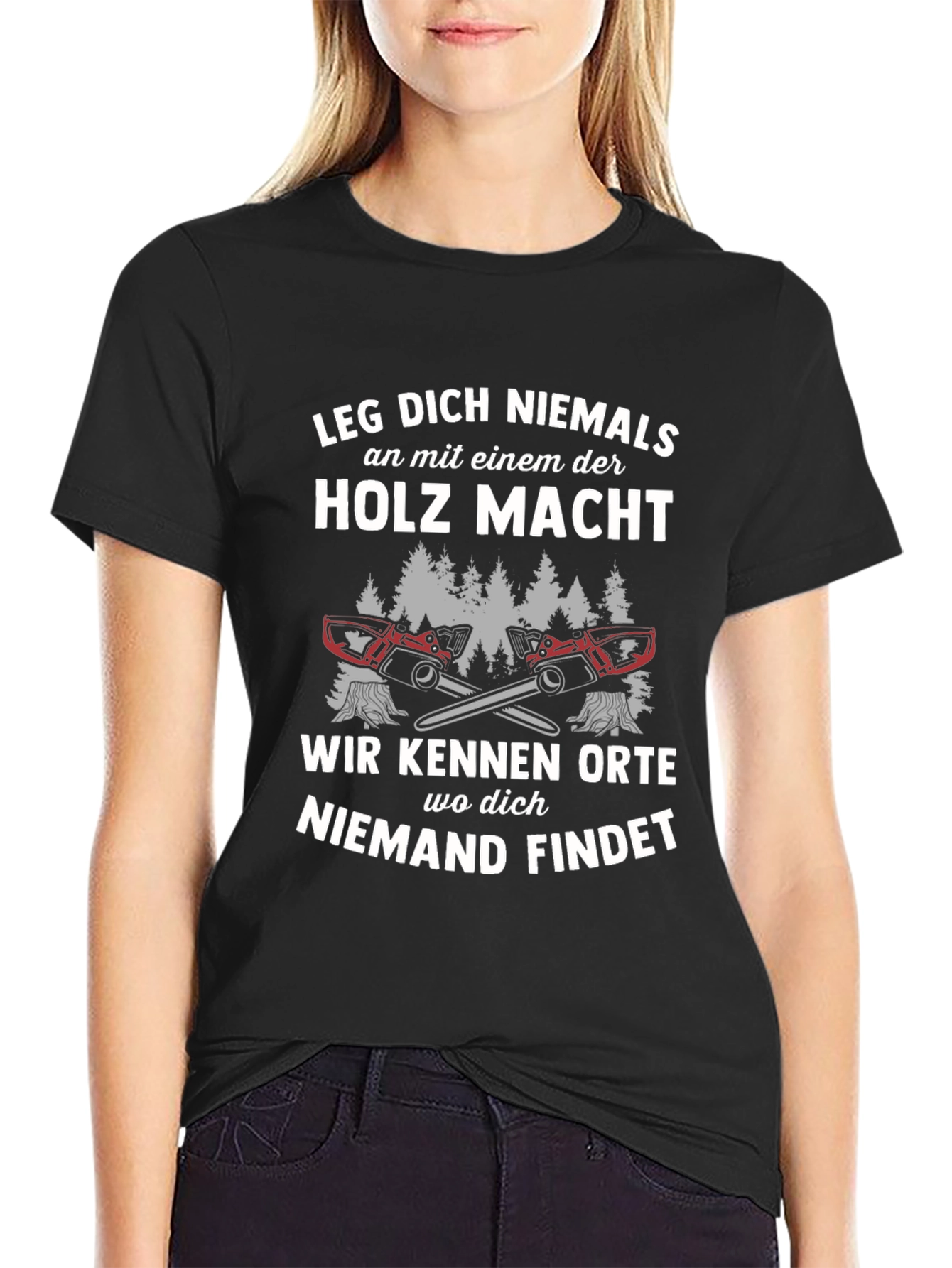 Funny German Lumberjack T-Shirt - Holz Macht
