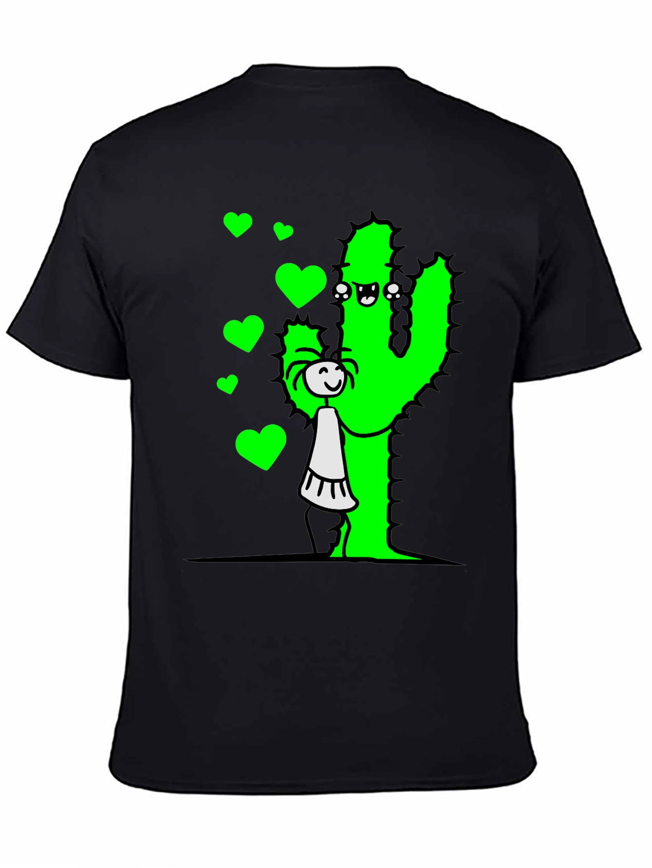 Cactus Love Graphic Tee - Black