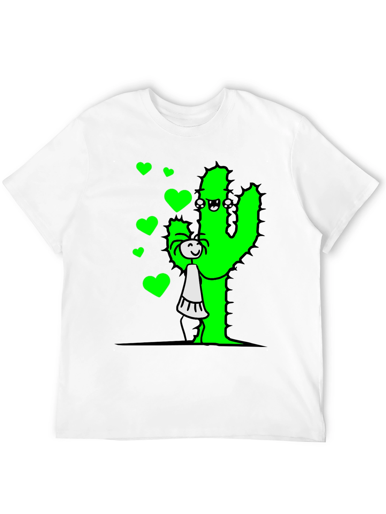 Cactus Love Graphic Tee - Black
