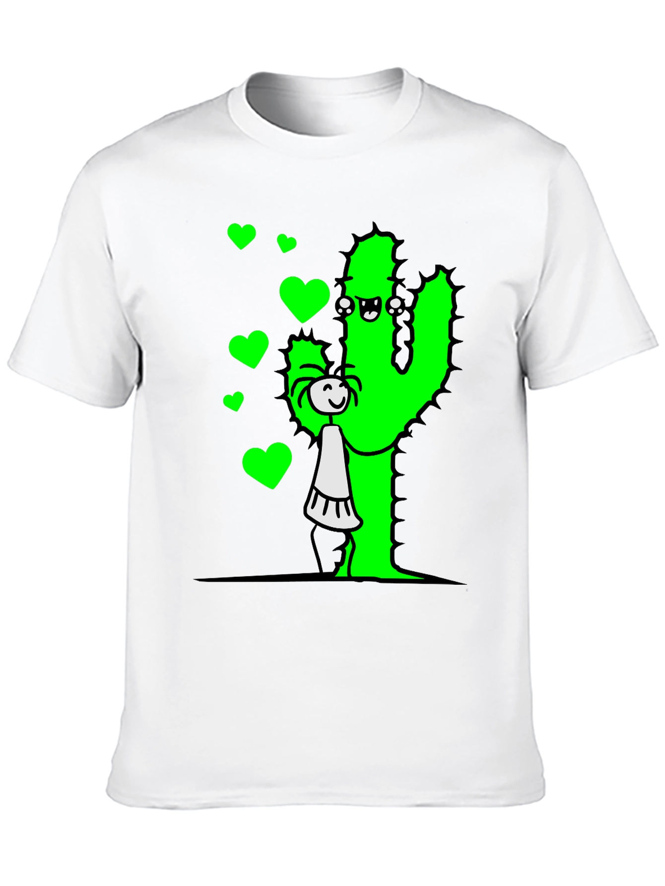 Cactus Love Graphic Tee - Black