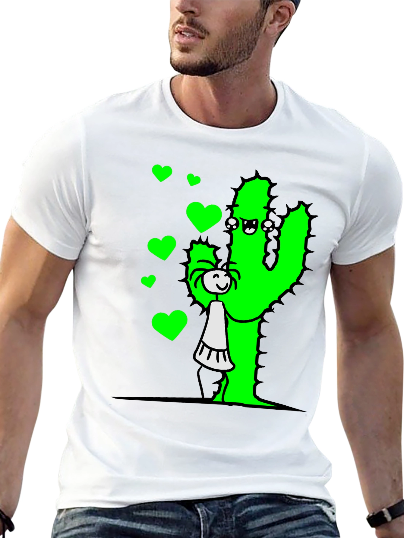 Cactus Love Graphic Tee - Black