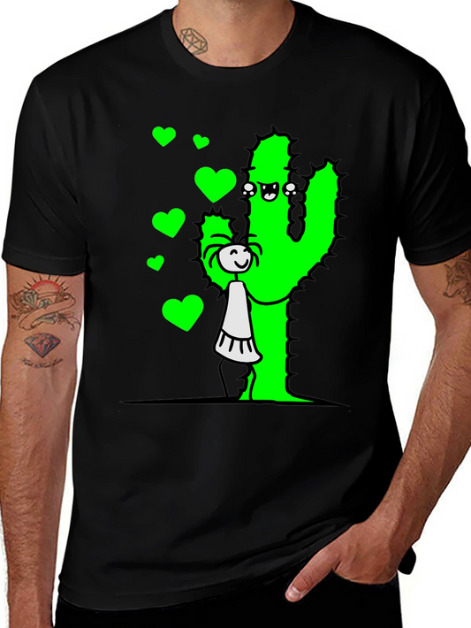 Cactus Love Graphic Tee - Black
