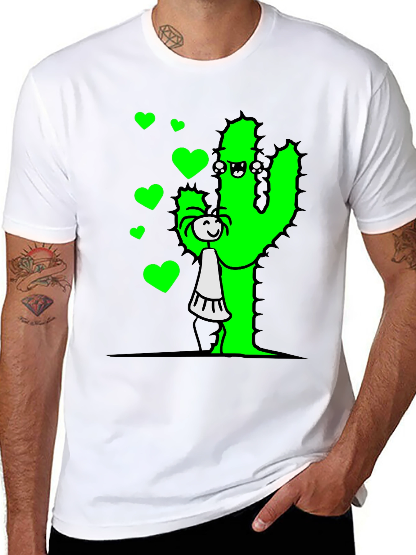 Cactus Love Graphic Tee - Black