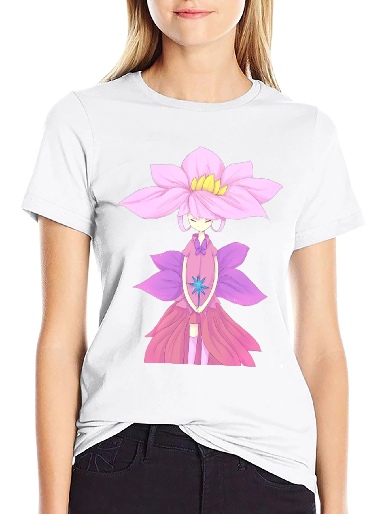 Floral Anime T-Shirt